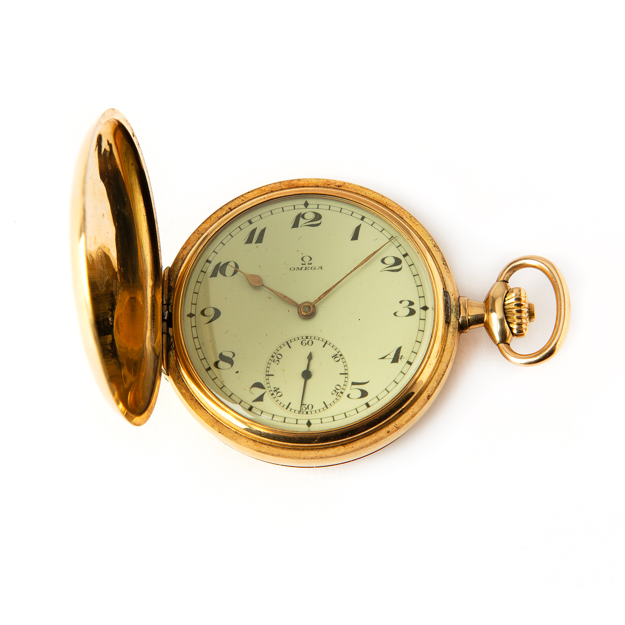 OMEGA, fickur, savonette, 52 mm, 18K guld, 1920-tal.