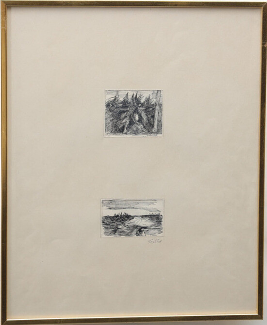 TORSTEN DAHL. Landskap, tuschteckningar, signerade.