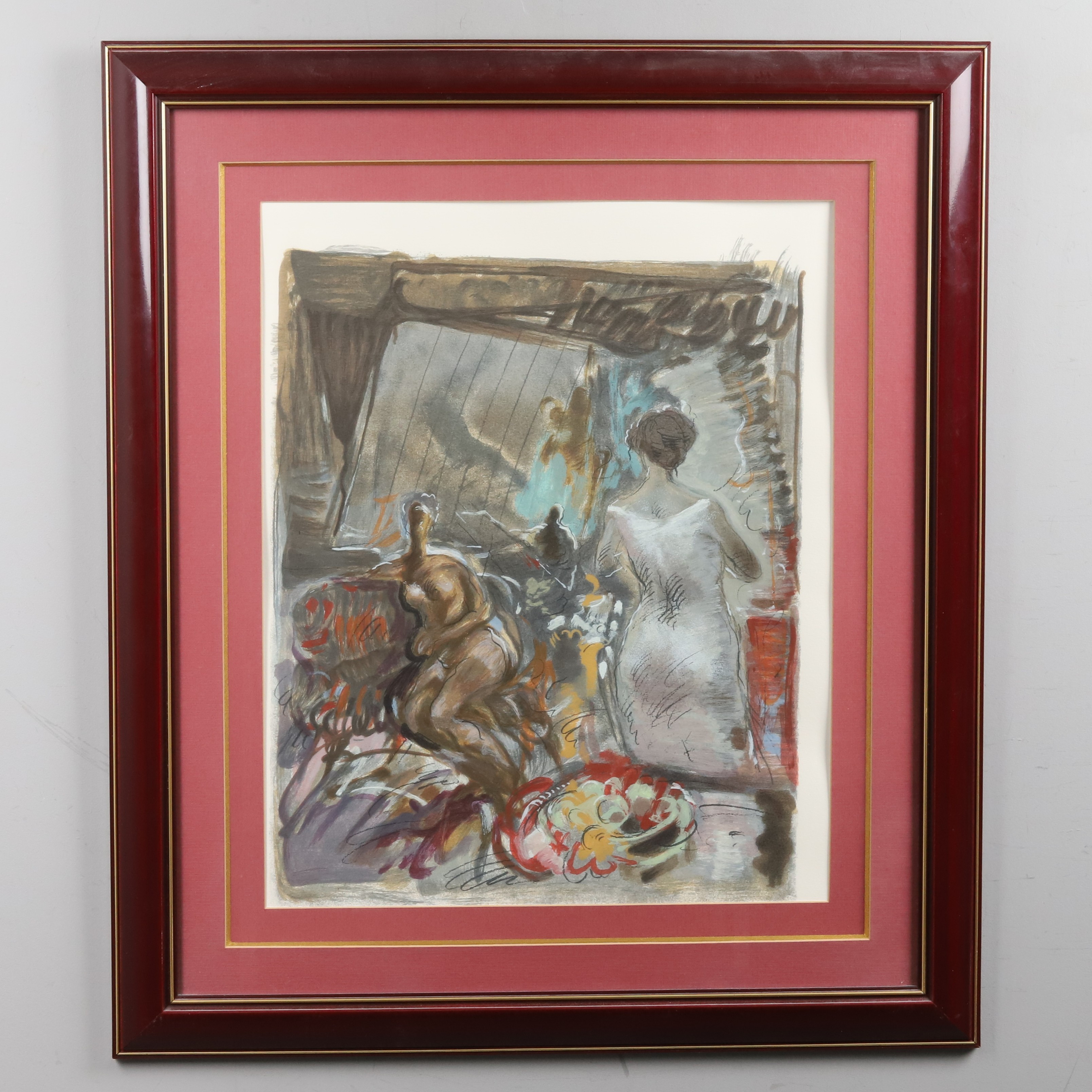 AVINOAM KOSOWSKY (ISRAEL) 1949-. SILKSCREEN, "Calm evening", signerad & numrerad.