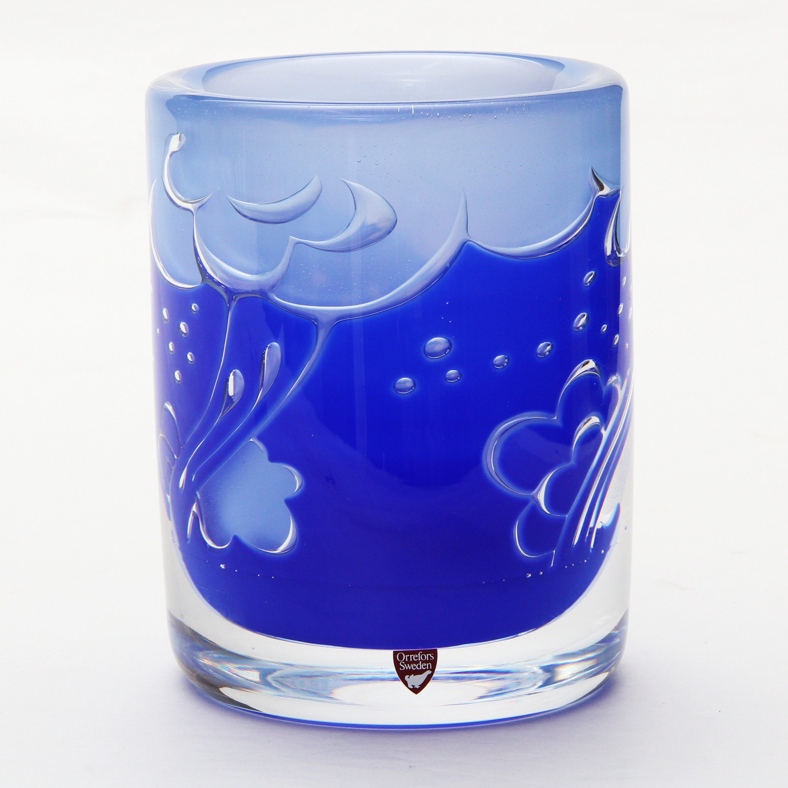 OLLE ALBERIUS. ARIELVAS, glas, Orrefors, signerad, 1987.