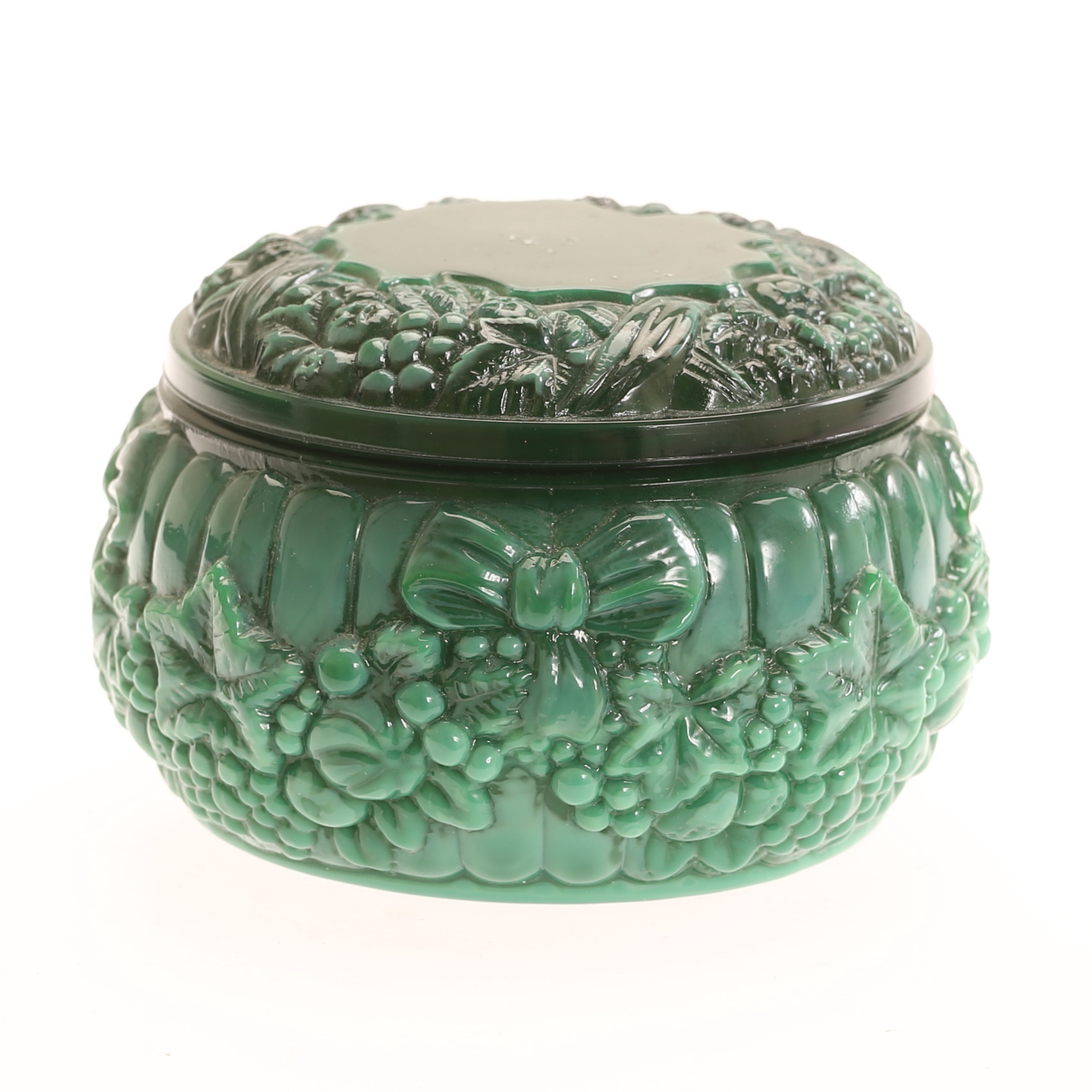 LOCKASK, malakitglas, 1900-talets första hälft.