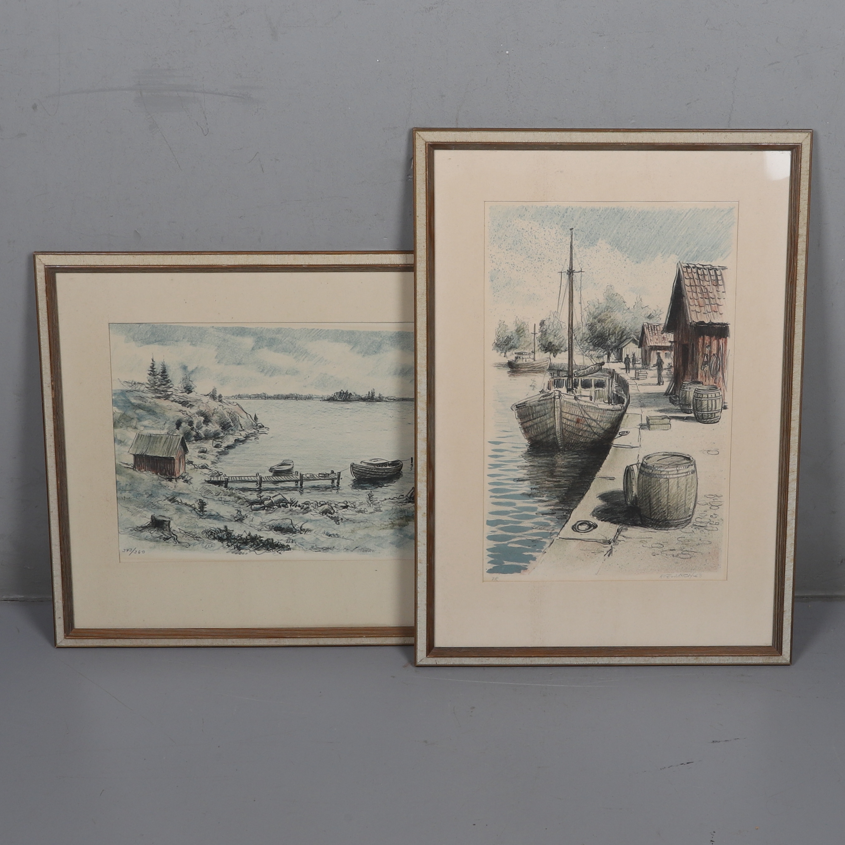 ROLF ERIKSSON. Grafik, 2 st, signerade och numrerade.