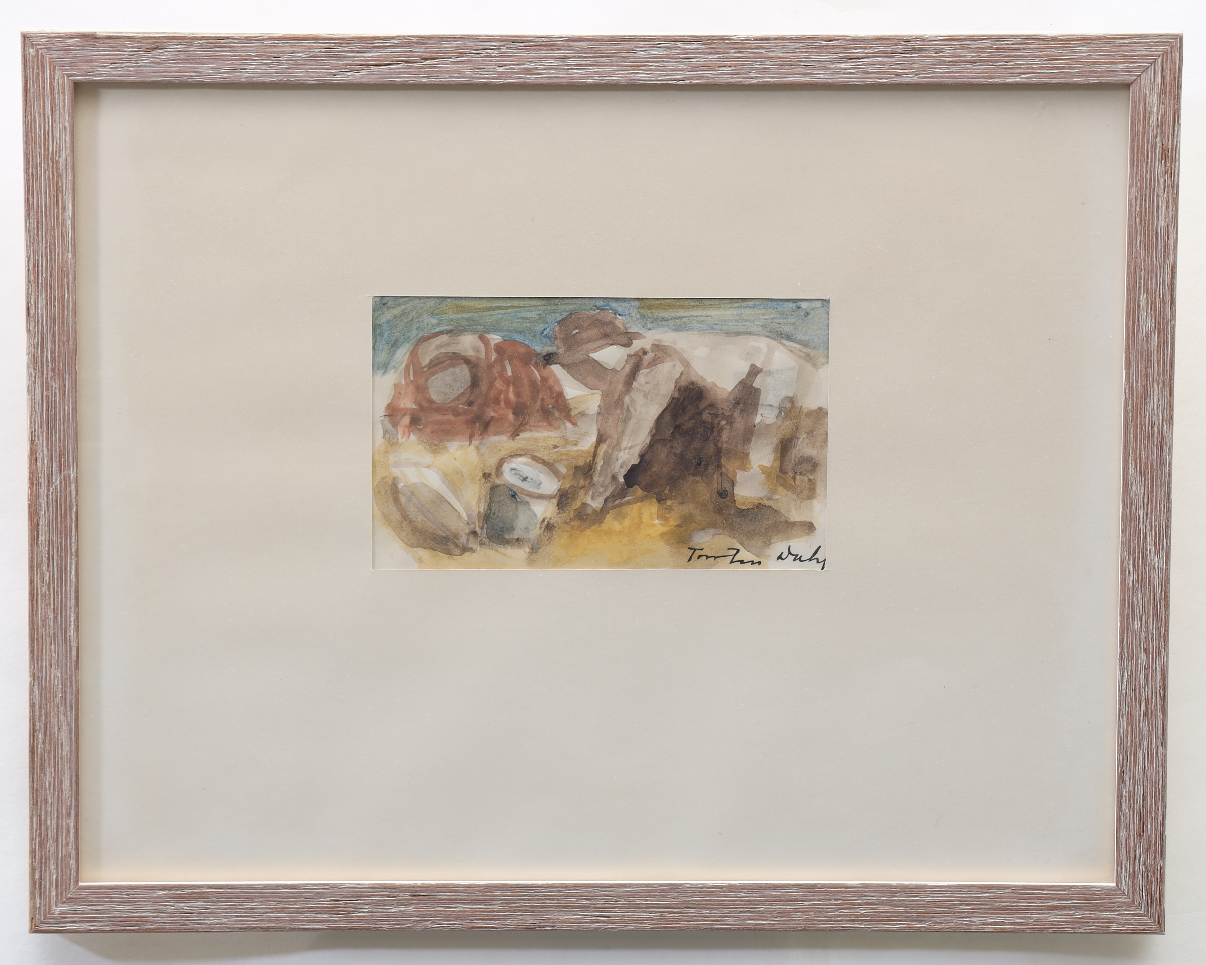 TORSTEN DAHL. Arbetande man, akvarell, signerad.