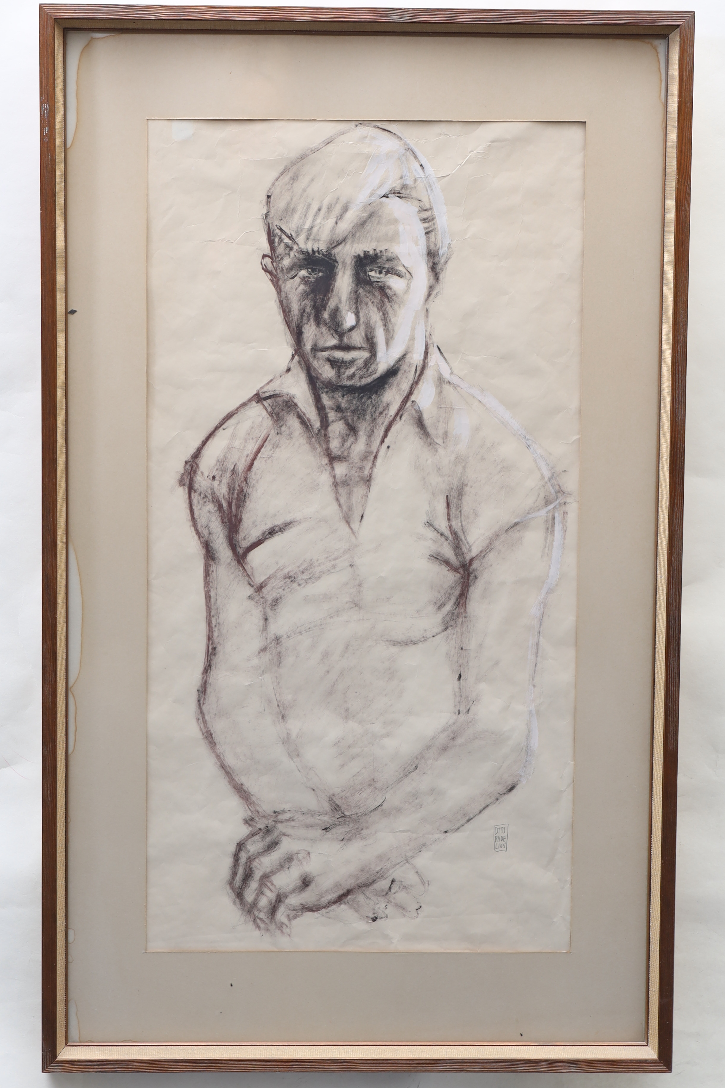 OTTO RYDELIUS. Mansporträtt, Signerad.