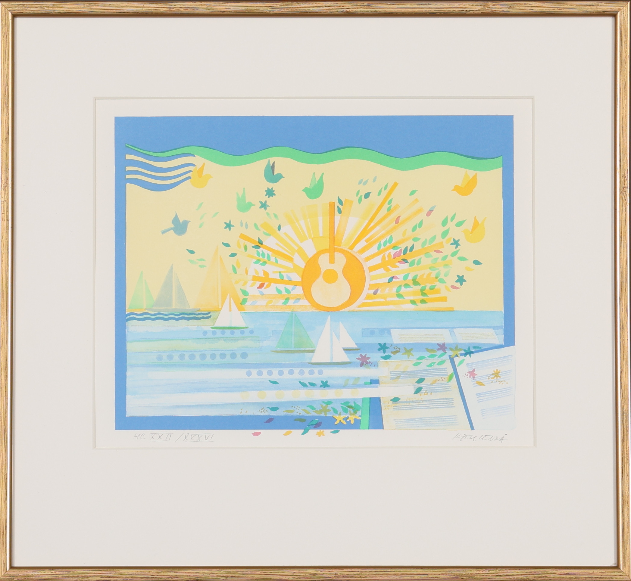 KJELL LÖNNÅ. LITOGRAFI HC signerad.