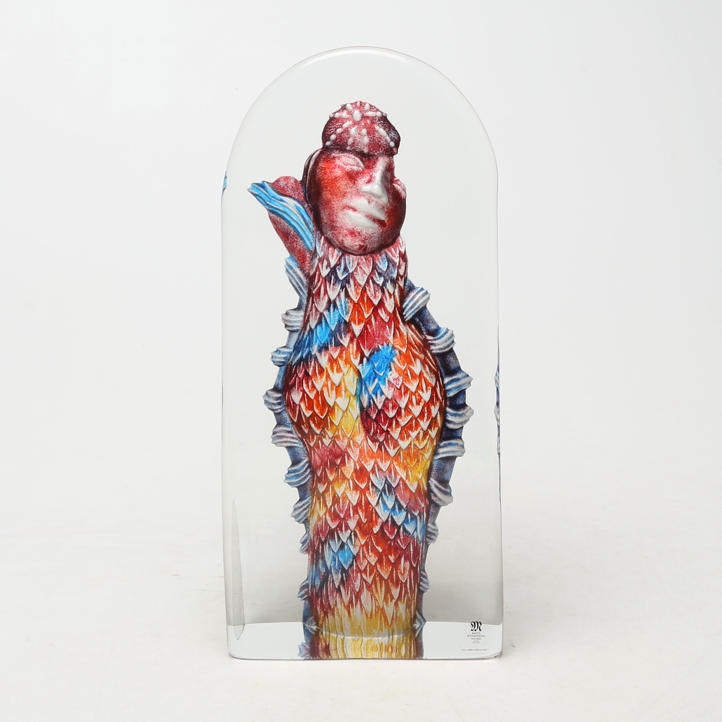 ERIKA HÖGLUND. SKULPTUR, glas, Målerås, Atelier, signerad.