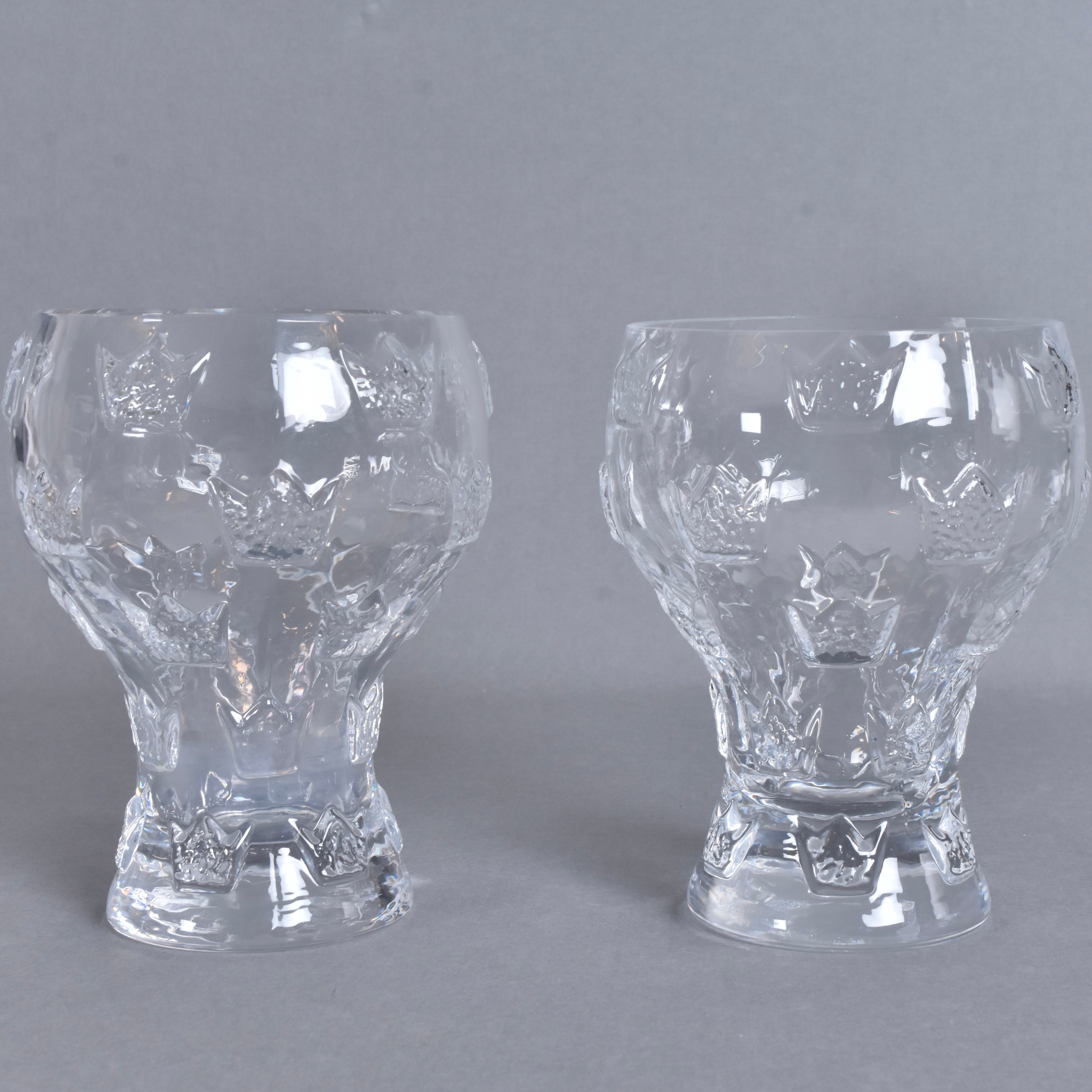 PAUL KEDELV. Kungapokalen, 1-par, glas, Rejmyre 1975.