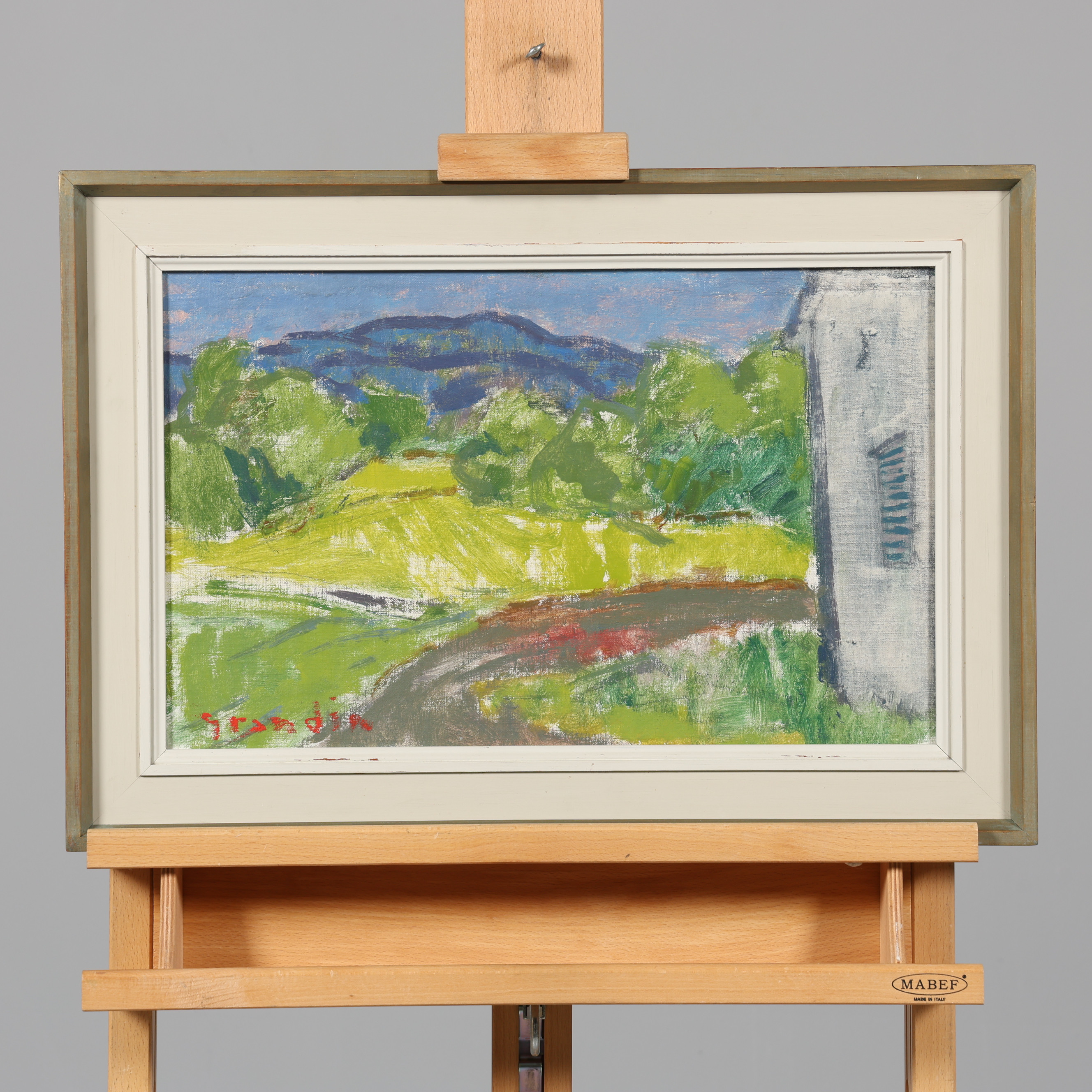 SVÄN GRANDIN. OLJA PÅ DUK, uppfodrad på pannå, signerad.