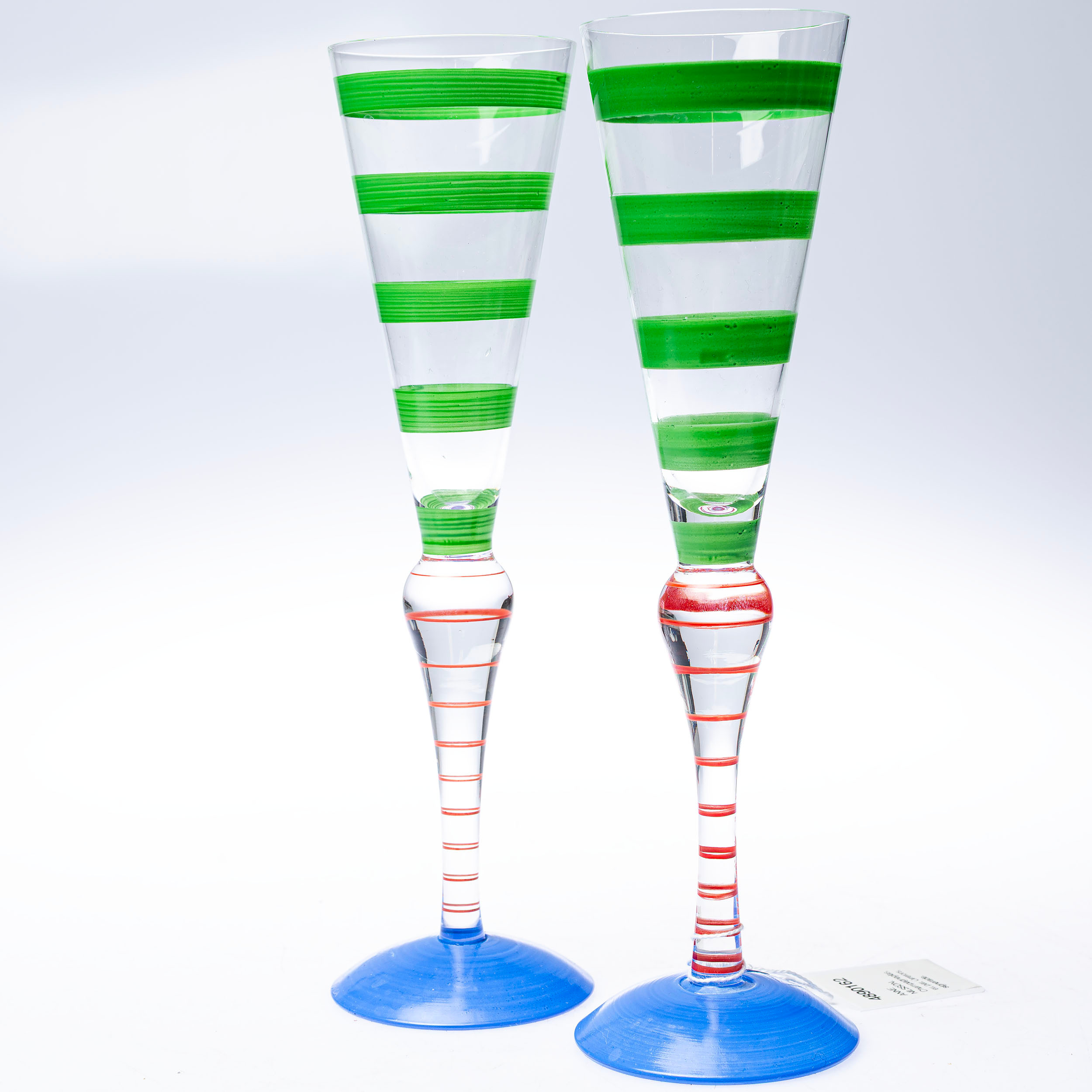 ANNE NILSSON. Champagneglas, ett par, Orrefors, signerade.