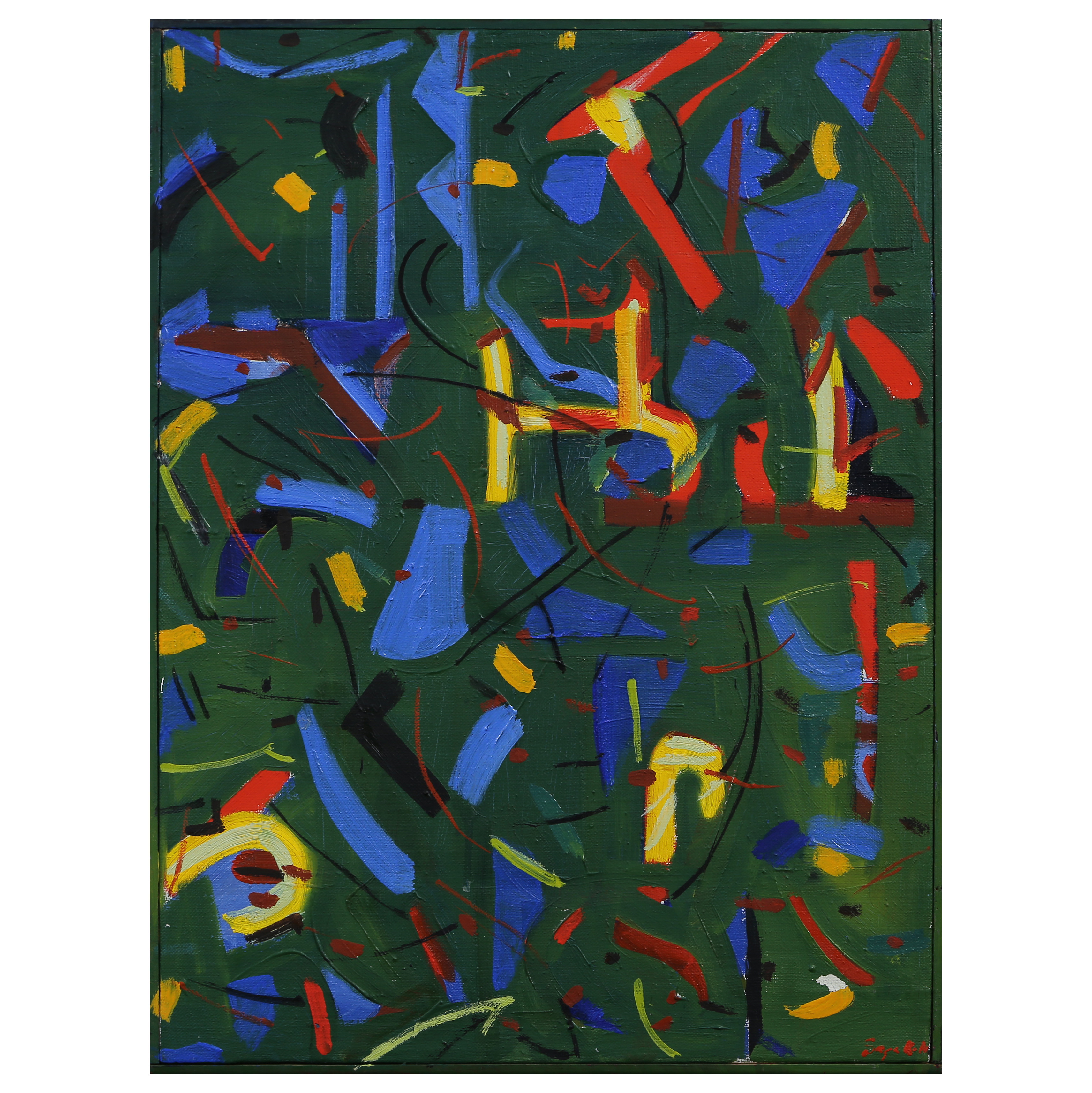 SAGA BITKOVER-NORMAN. OLJA PÅ DUK, SIGNERAD.