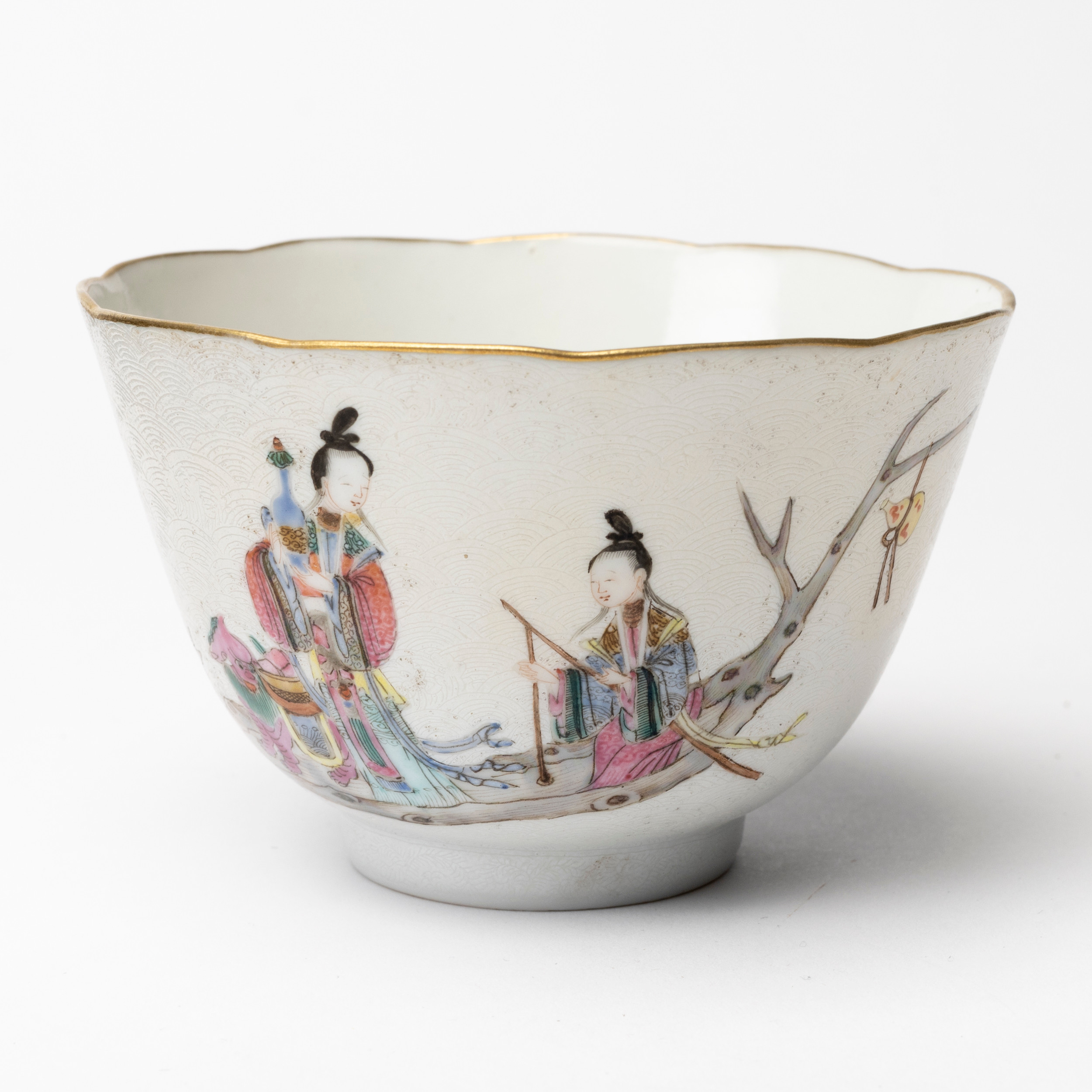 KOPP, porslin, sgraffito, Kina, bär Daougang-märkning, 1800-tal.