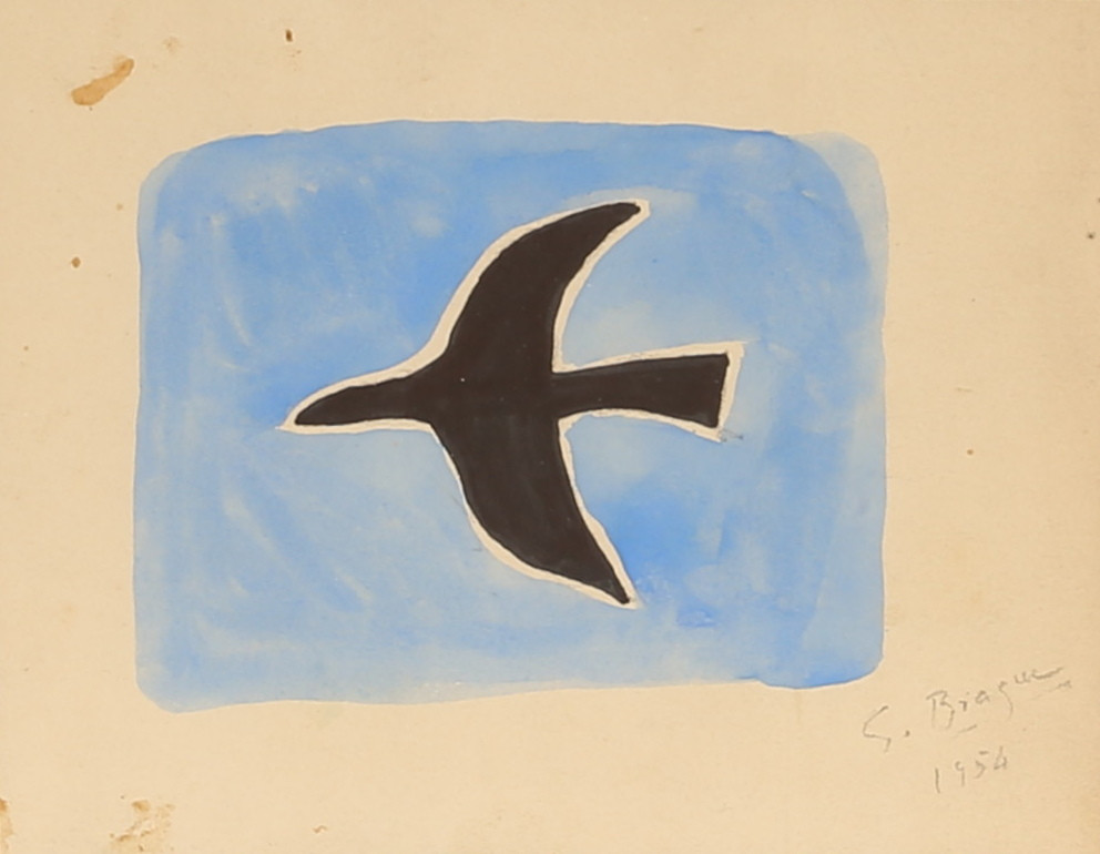 GEORGES BRAQUE. TILLSKRIVEN. Akvarell, bär signatur Braque.