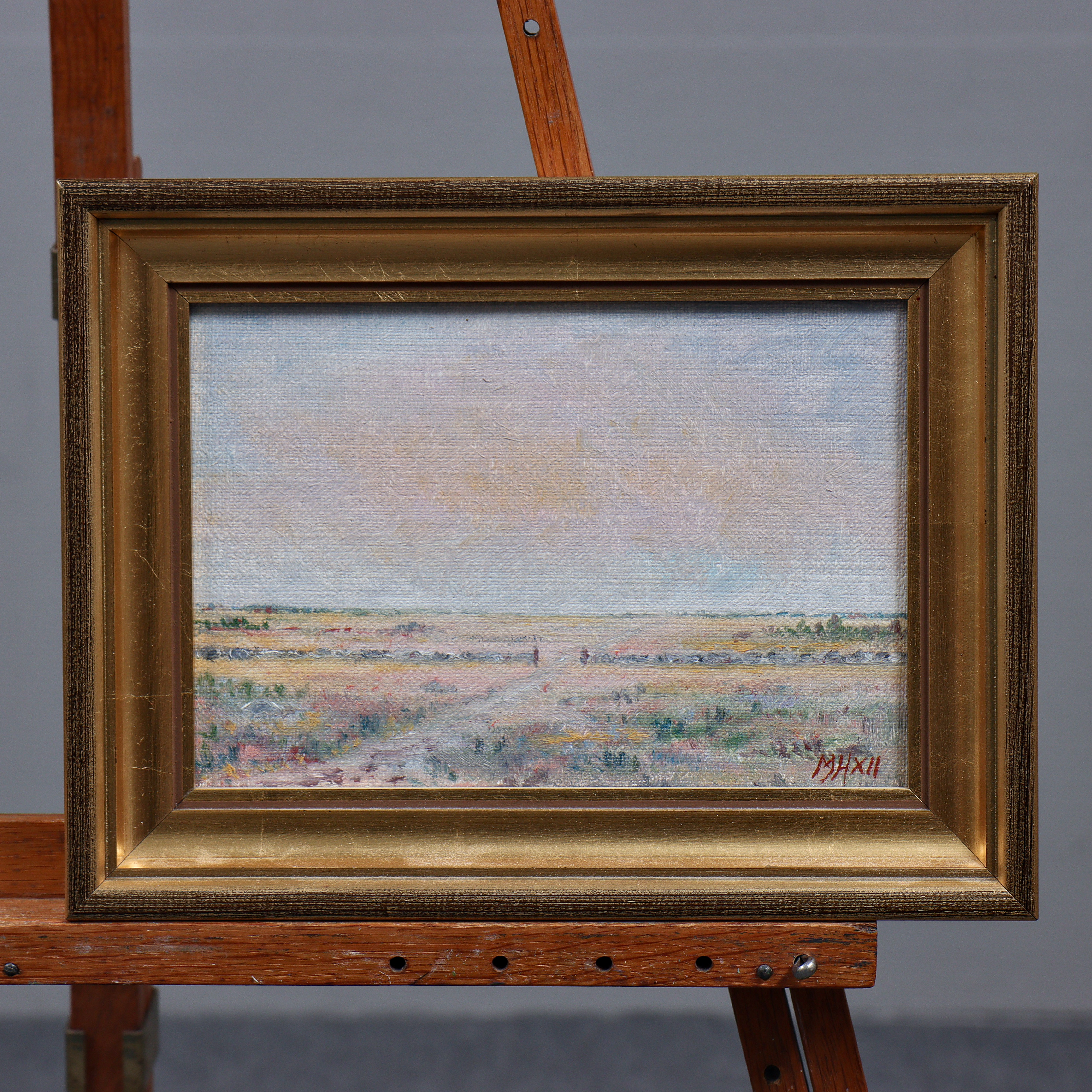 MARTIN HEDBERG (KYRKOHERDE DÖRBY, KALMAR) OLJA PÅ PANNÅ, SIGNERAD.