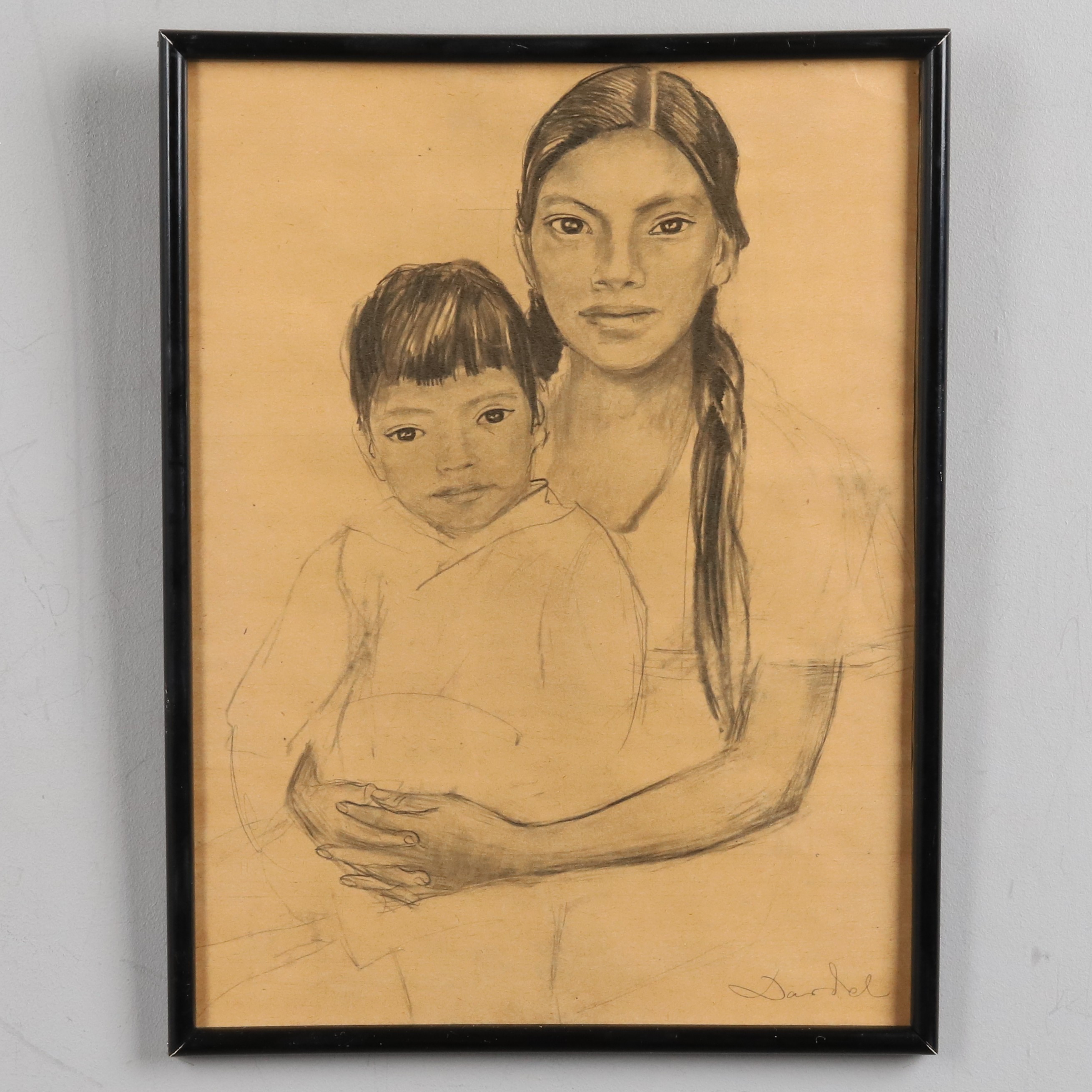 NILS DARDEL. EFTER. Litografi, "Kvinna med barn", signerad i tryck.