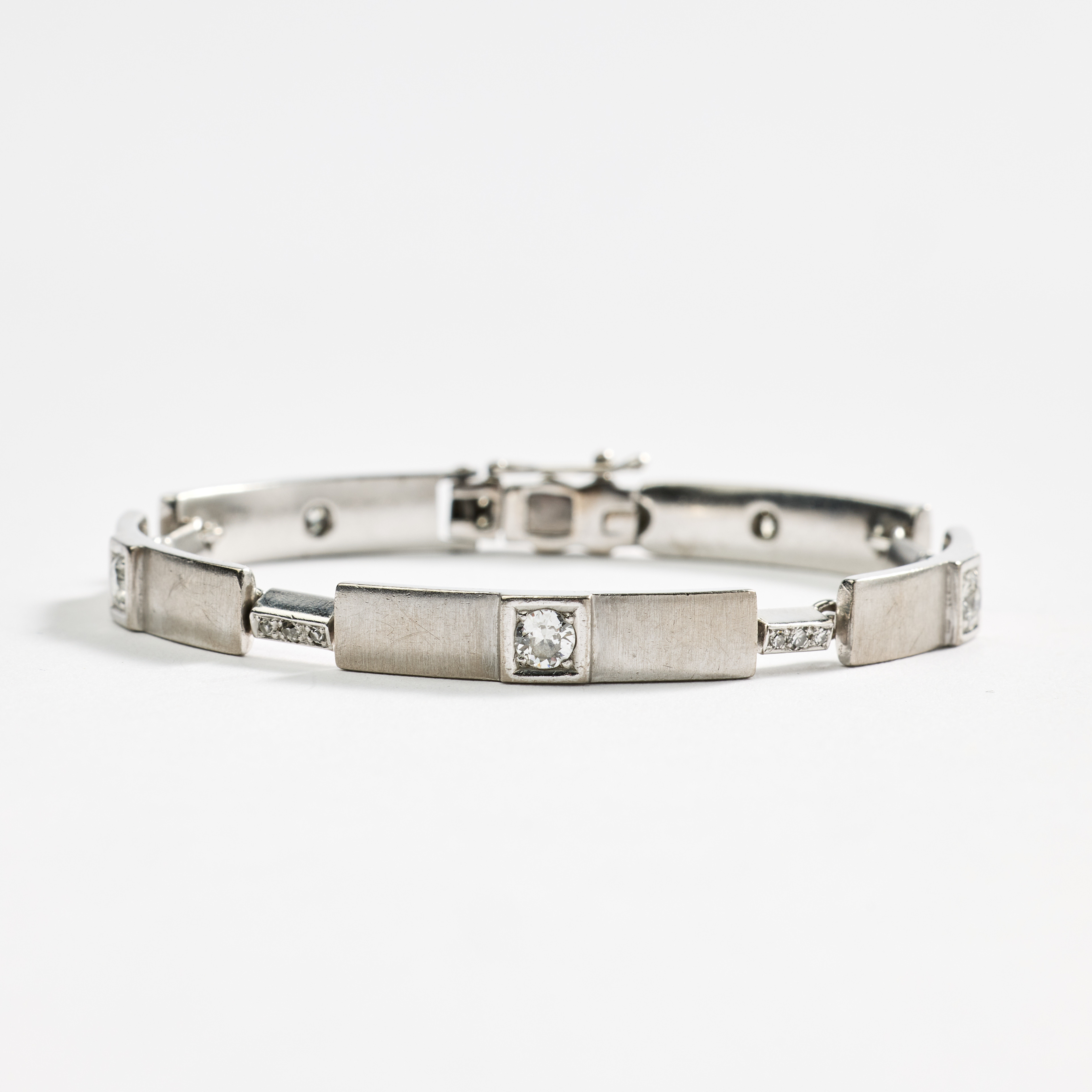 ARMBAND, 18K vitguld med diamanter, Gunilla Lantz, Stockholm tidigt 2000-tal.