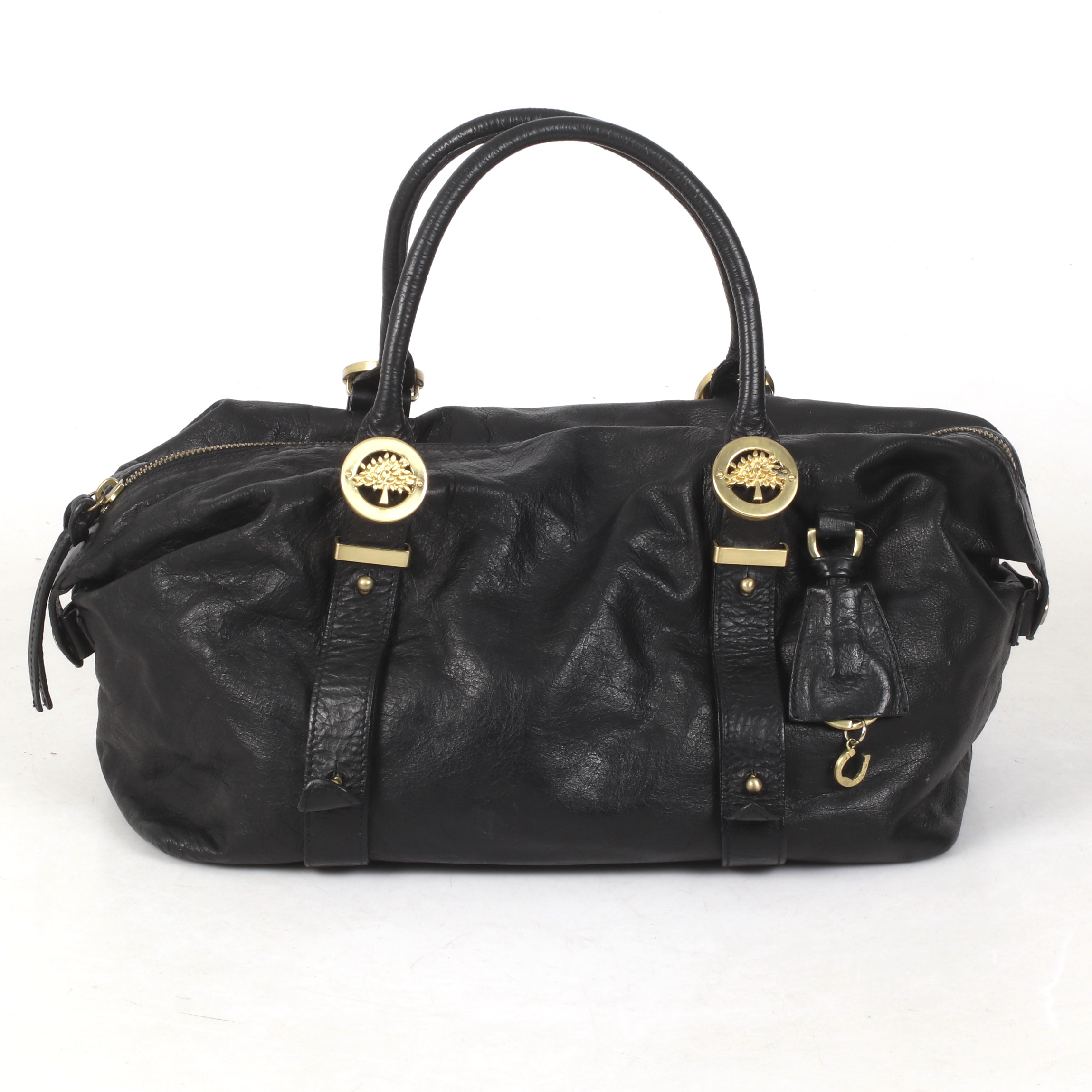 HANDVÄSKA, svart läder, Mulberry, England.