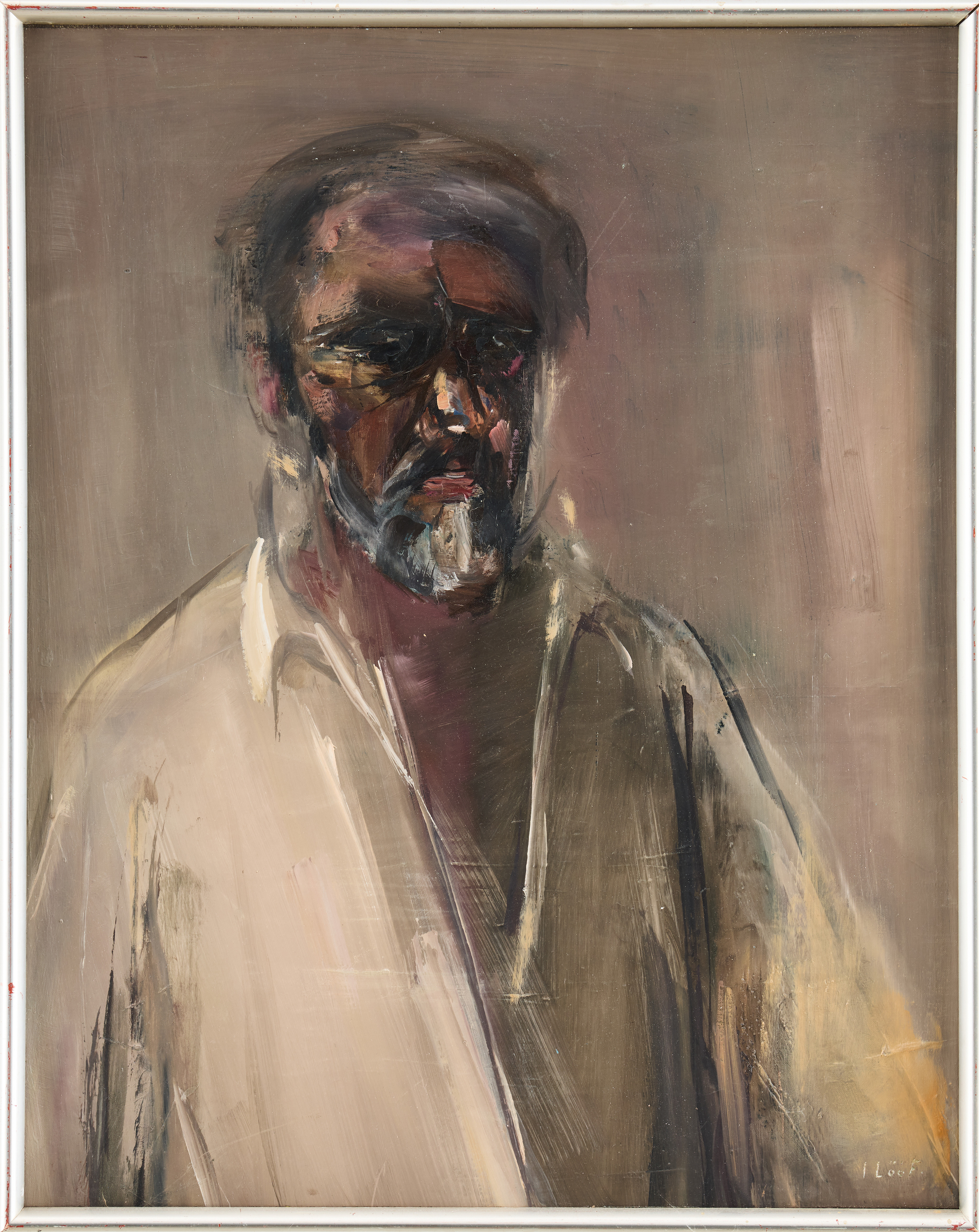 INGEMAR LÖÖF (SVERIGE, 1929-2007). Självporträtt.