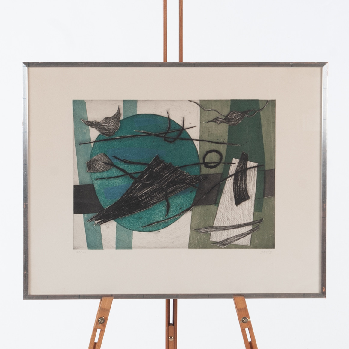 HENRI GOETZ. Färgetsning, komposition, signerad, numrerad 28/40.