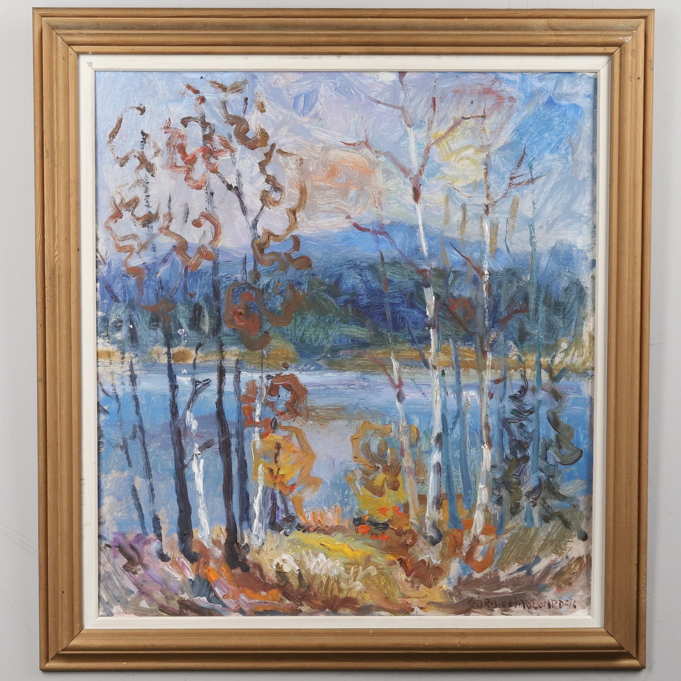 GÖRAN HAGEGÅRD. Olja på pannå, signerad och daterad 1976.