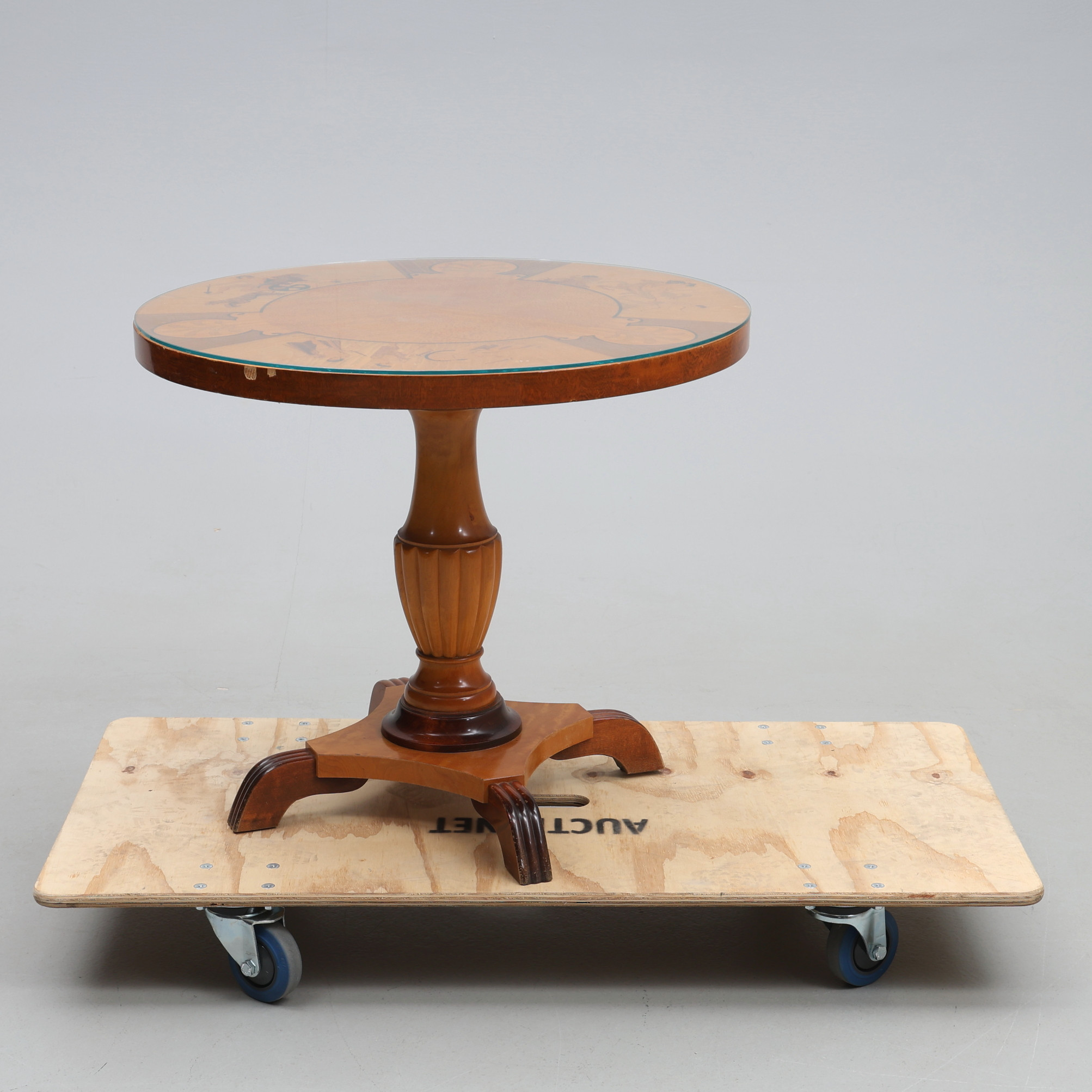 SOFFBORD, intarsia, möjligen Mjölbyintarsia, Art Deco.