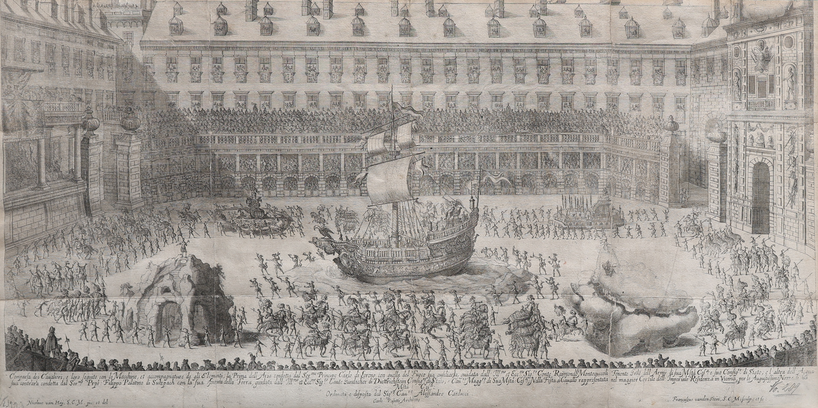 FRANS VAN DEN STEEN 1615-1672. ETSNING EFTER NICOLAUS VAN HOY (1631-1679), UR FRANCESCO SBARRA, WIEN 1667.