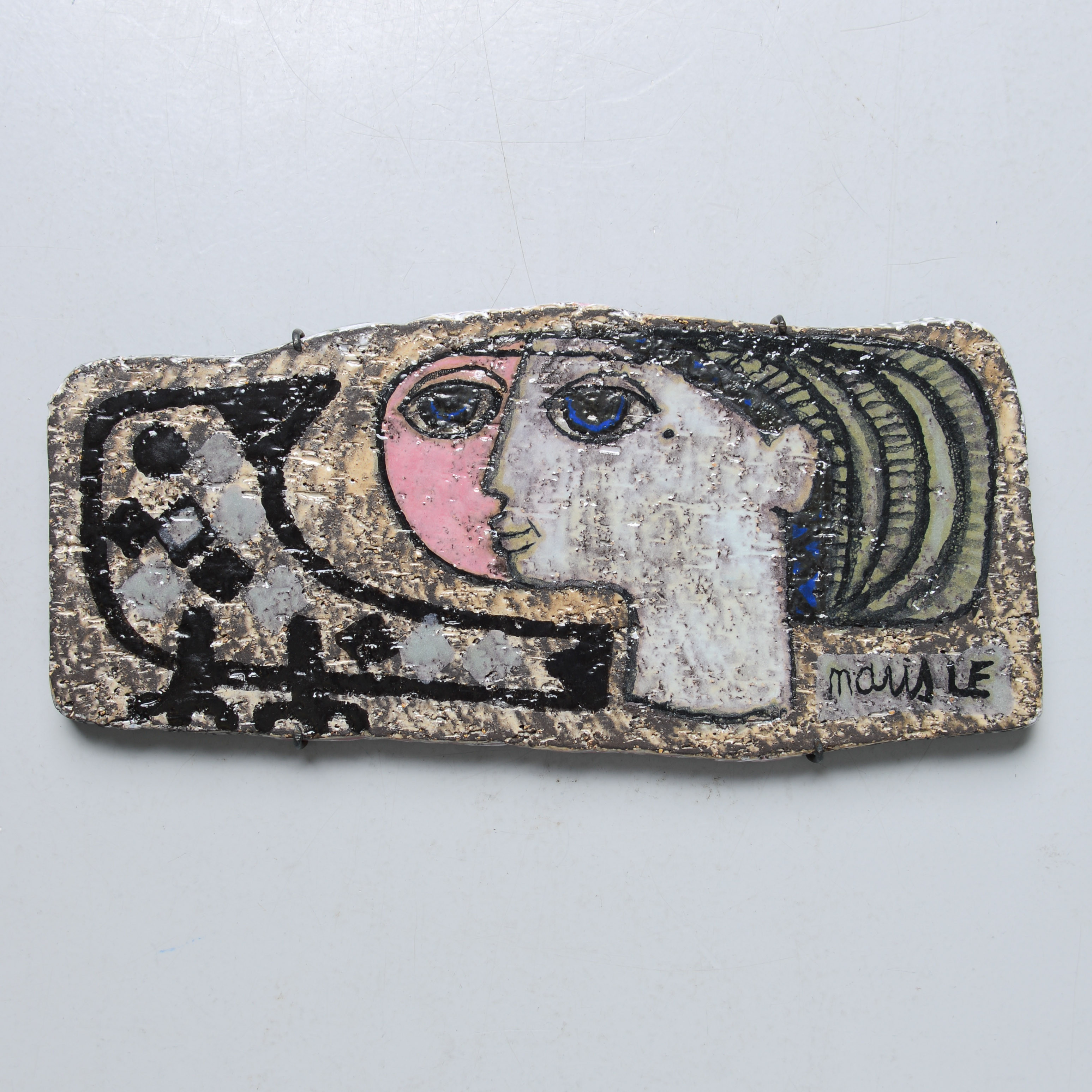 MARI SIMMULSON. Plakett, unikat, Upsala-Ekeby, signerad, 1950-tal.