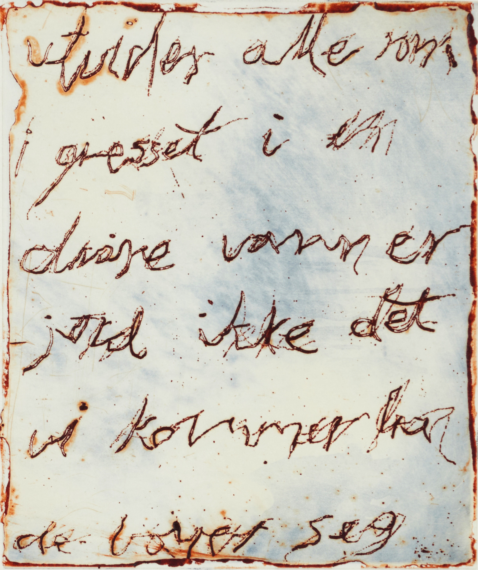 KJELL NUPEN (Norge, 1955-2014) & NILS CHRISTIAN MOE REPSTAD (Norge, född 1972). "Herbarium", signerad och numrerad 1/30, etsning.