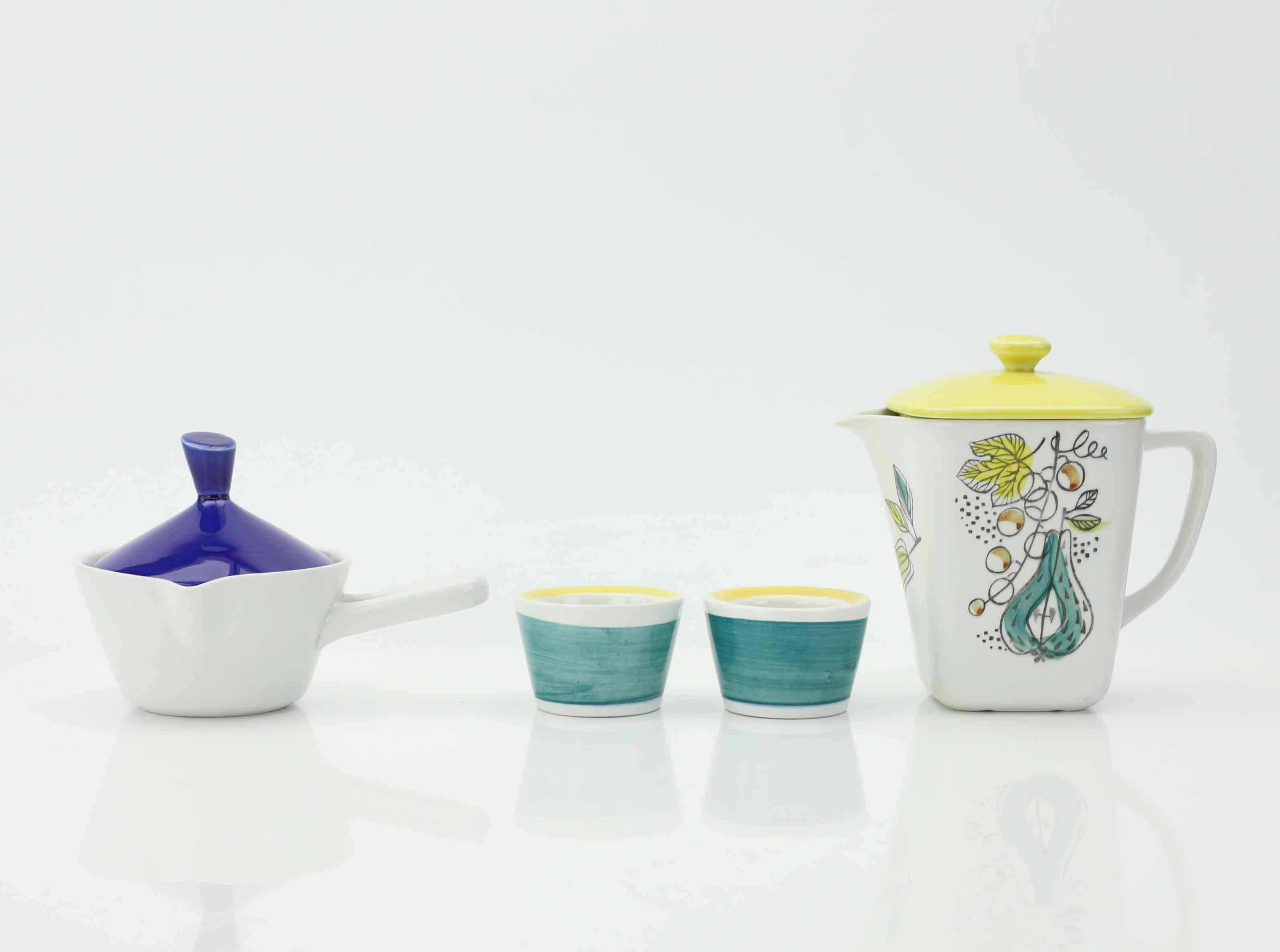 MARIANNE WESTMAN. Servisdelar, 4 st, "Picknick" och "Granada", Rörstrand 1950-tal.