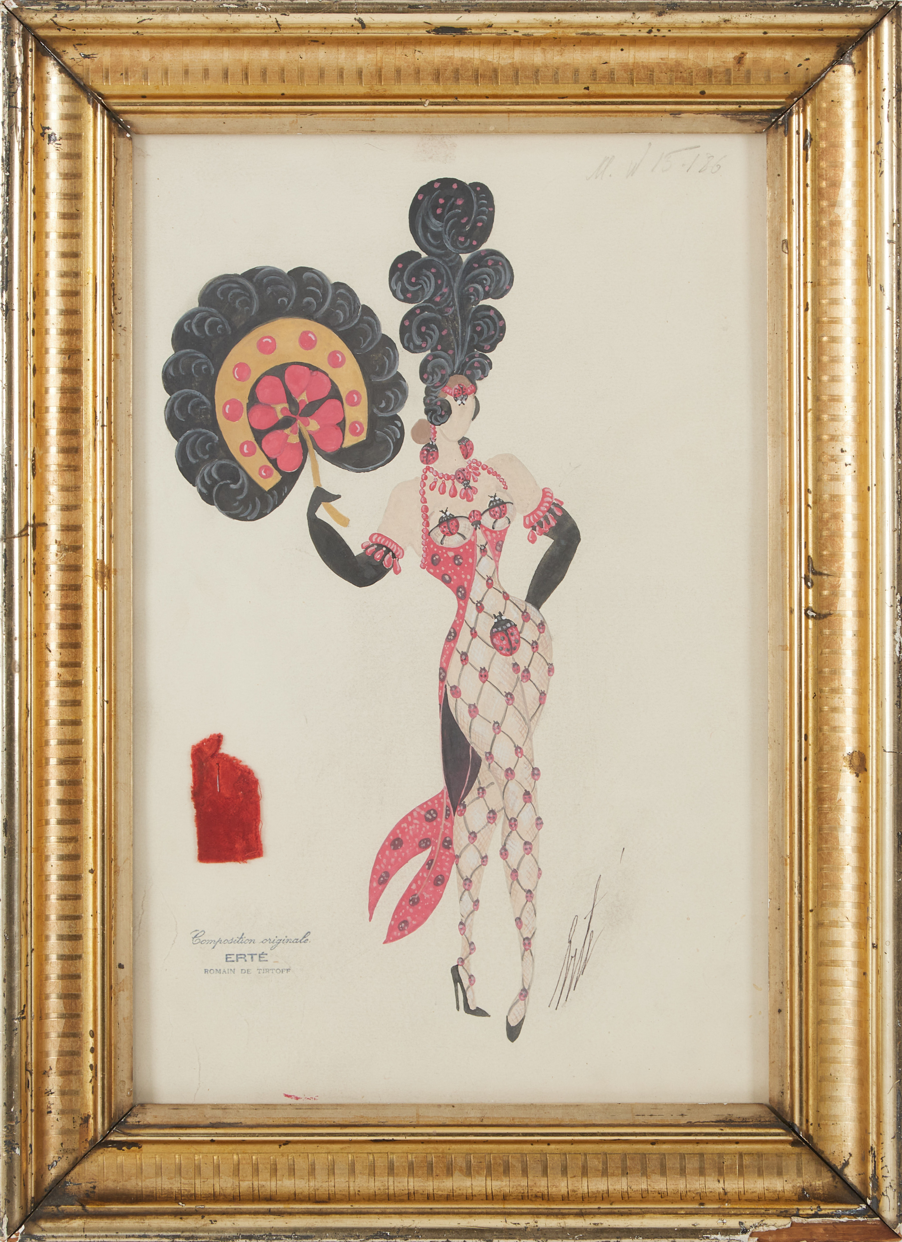 ERTÉ, ROMAIN DE TIRTOFF (1892-1990). Coccinelle, modeskiss, gouache.