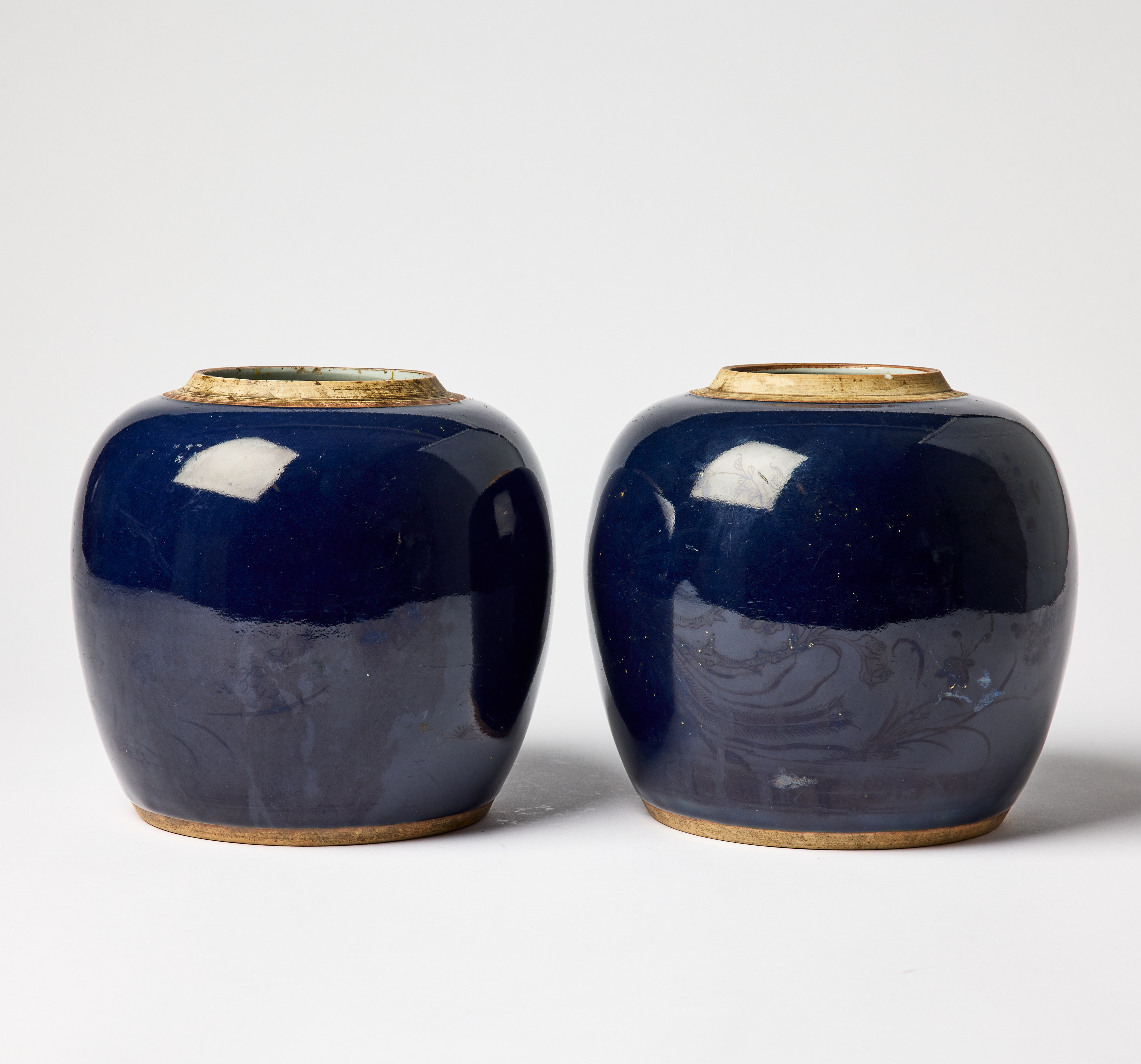 Two Chinese Powder Blue Jars (probably a pair).