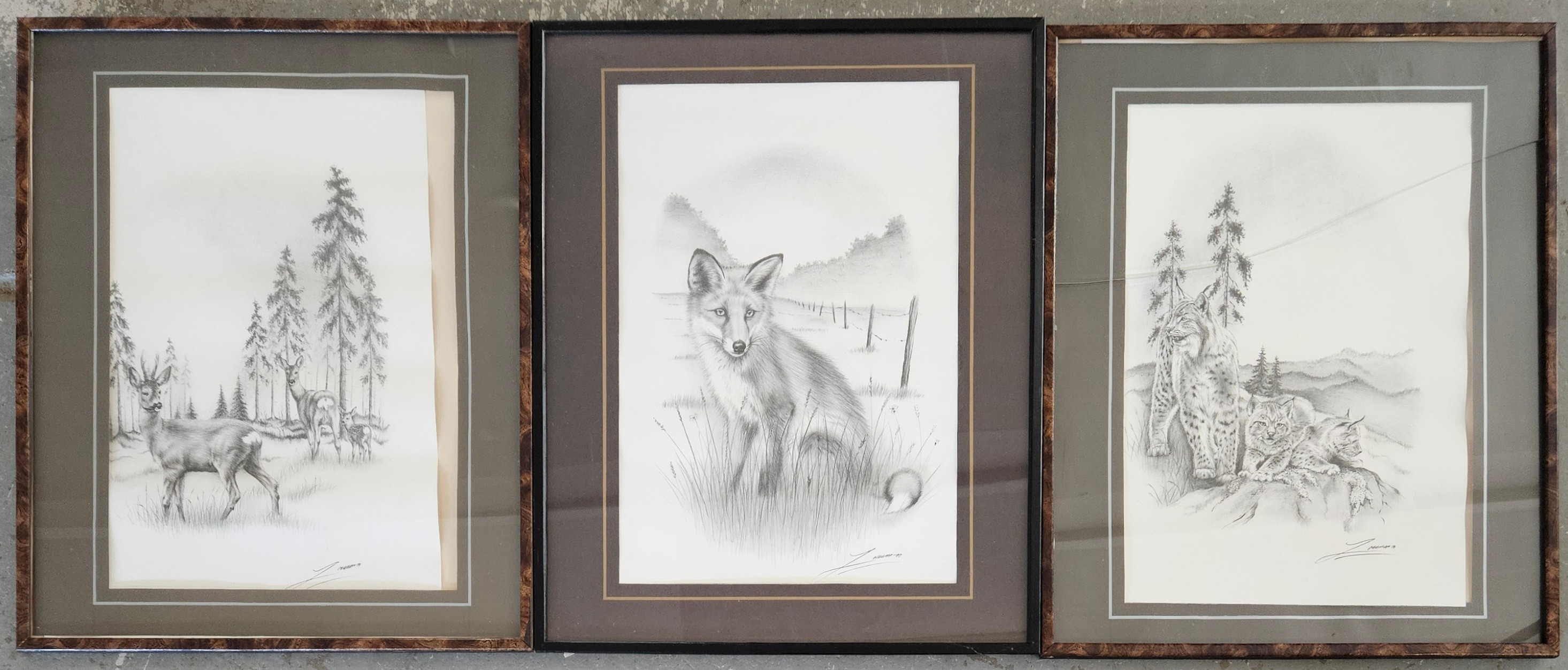 LARS NERMAN. Tryck, 4 st, signerade.