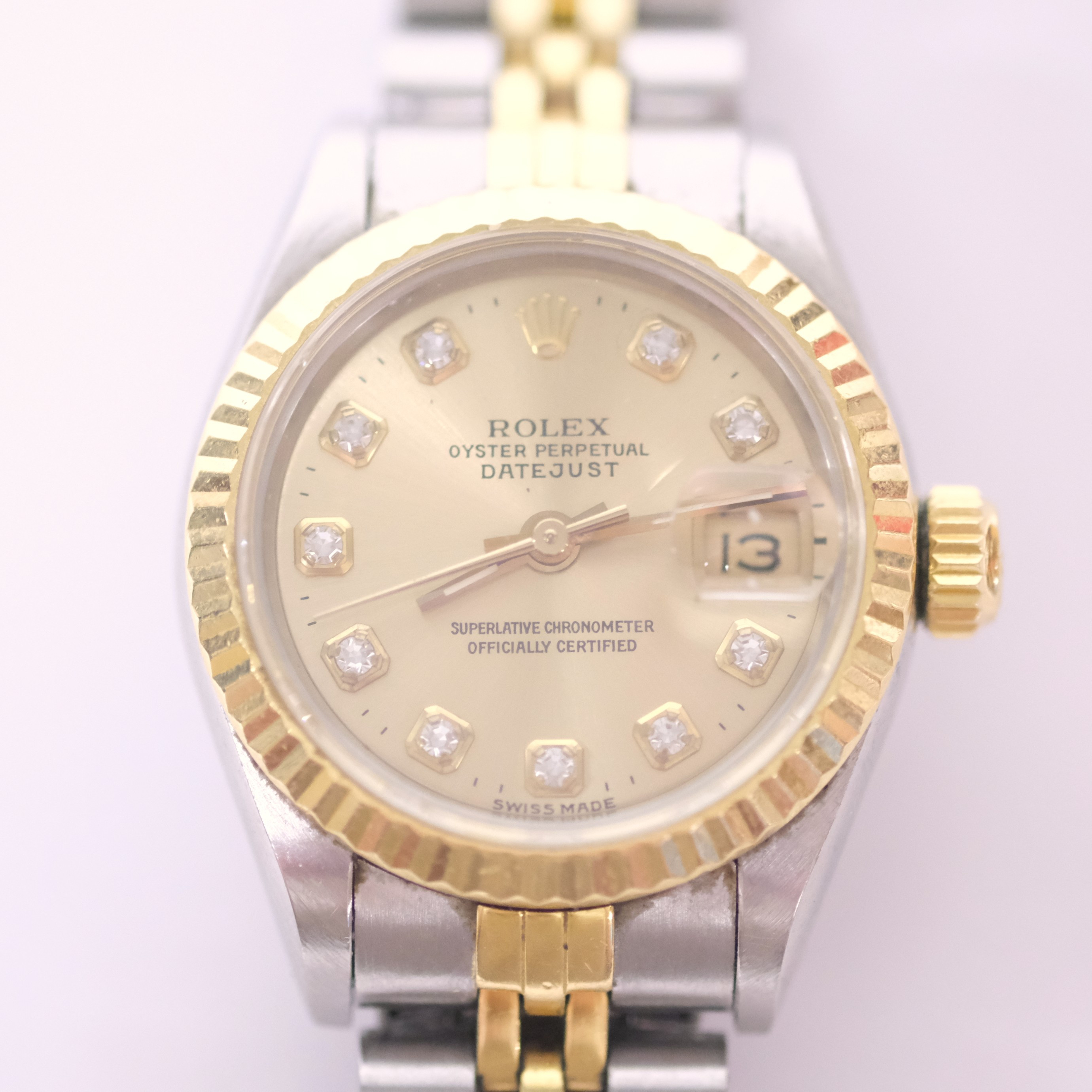DAMARMBANDSUR, ROLEX, OYSTER PERPETUAL DATEJUST.