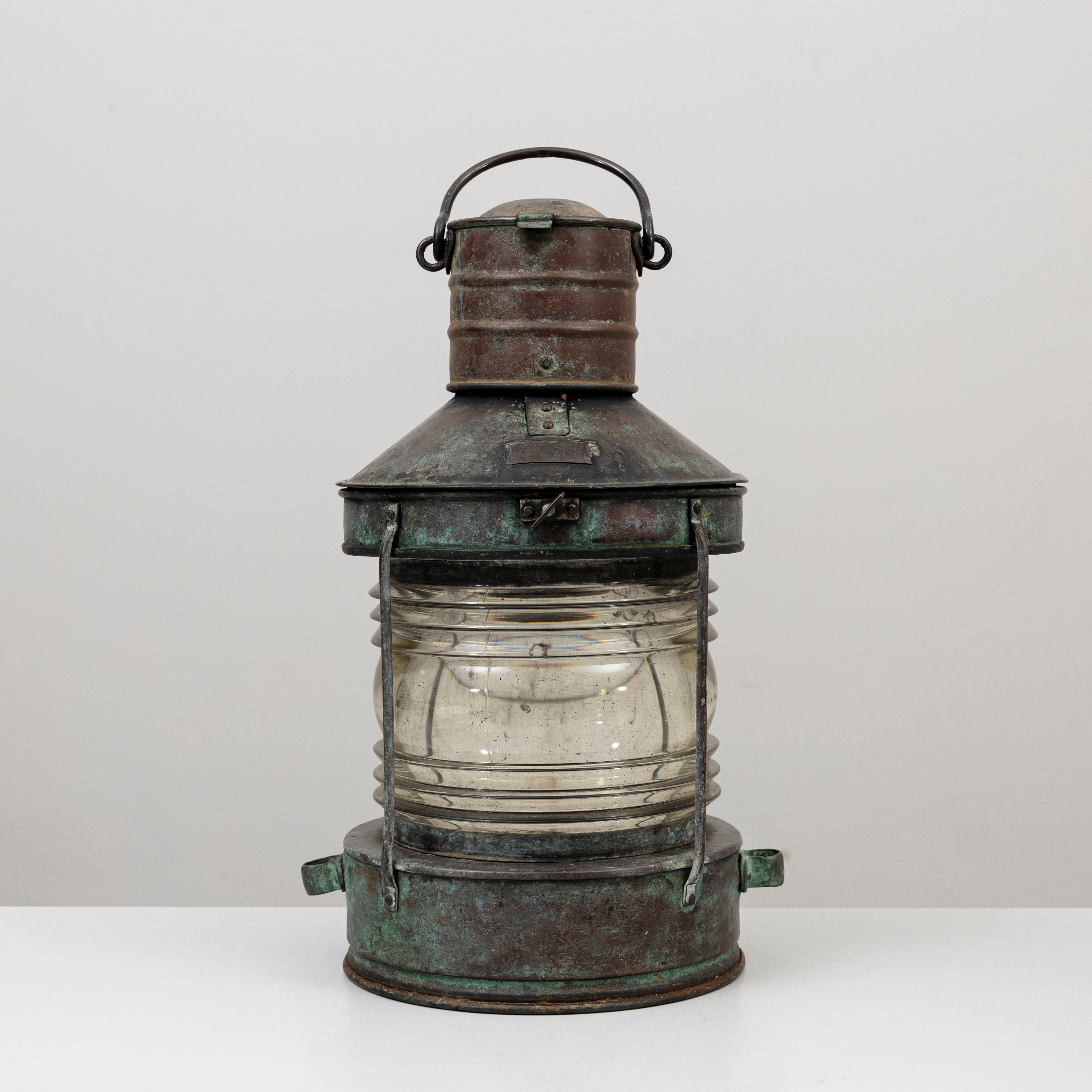 TOPPLANTERNA, märkt: Tre Kronor, marinen, koppar, 1900-talets första hälft.