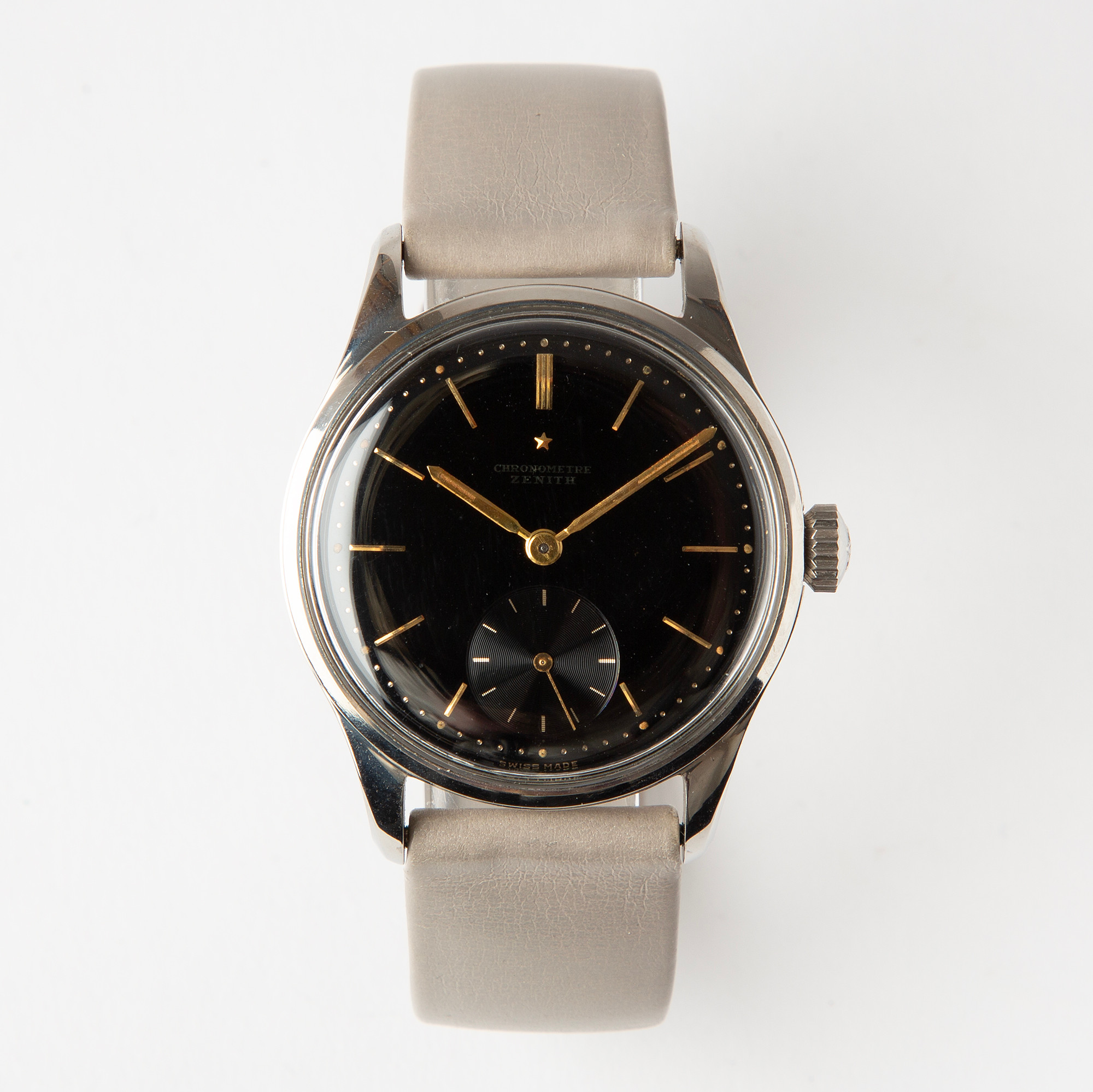 ZENITH, Chronometre, armbandsur, 34 mm, stål, ca 1958.