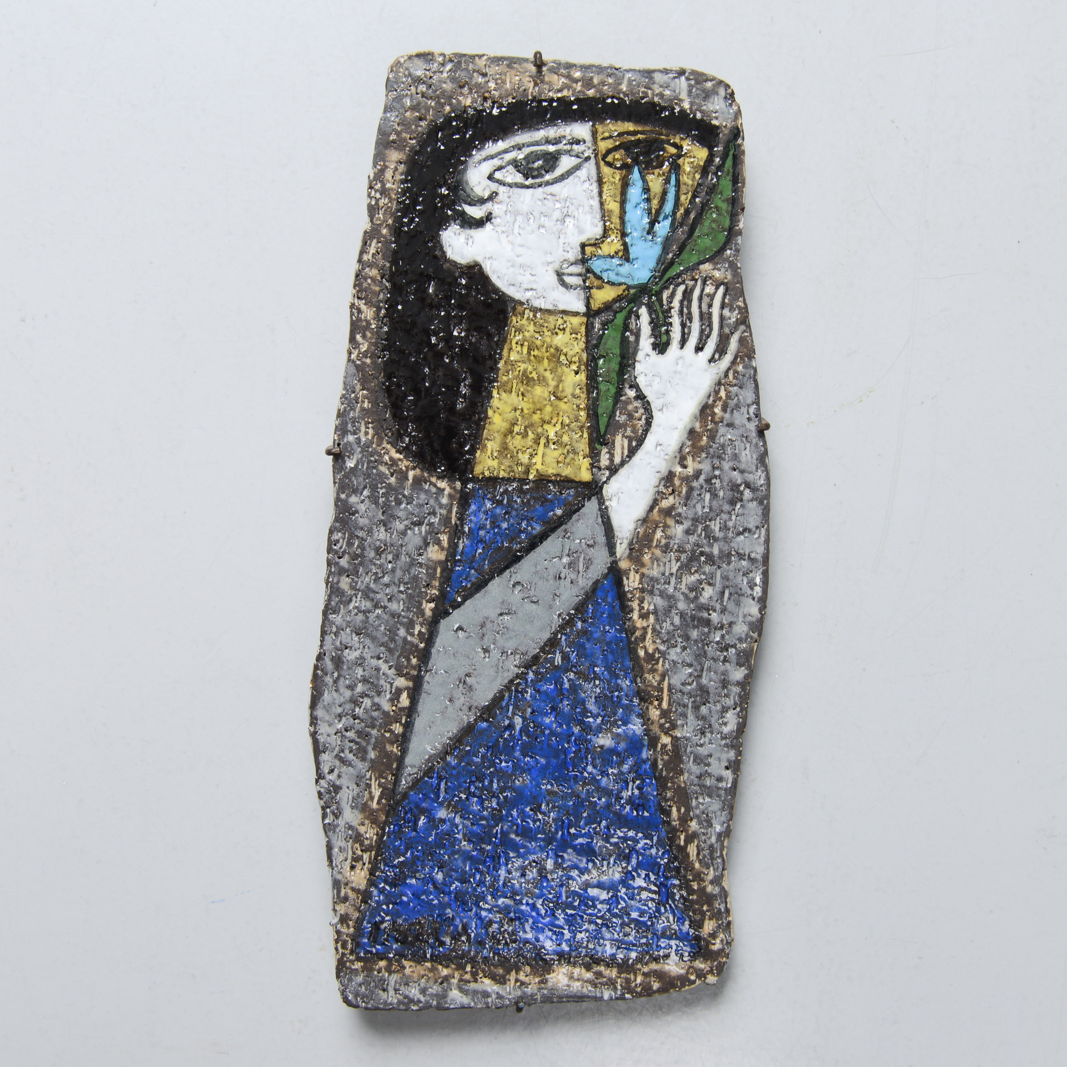 MARI SIMMULSON. Plakett, unikat, Upsala-Ekeby, signerad, 1950-tal.