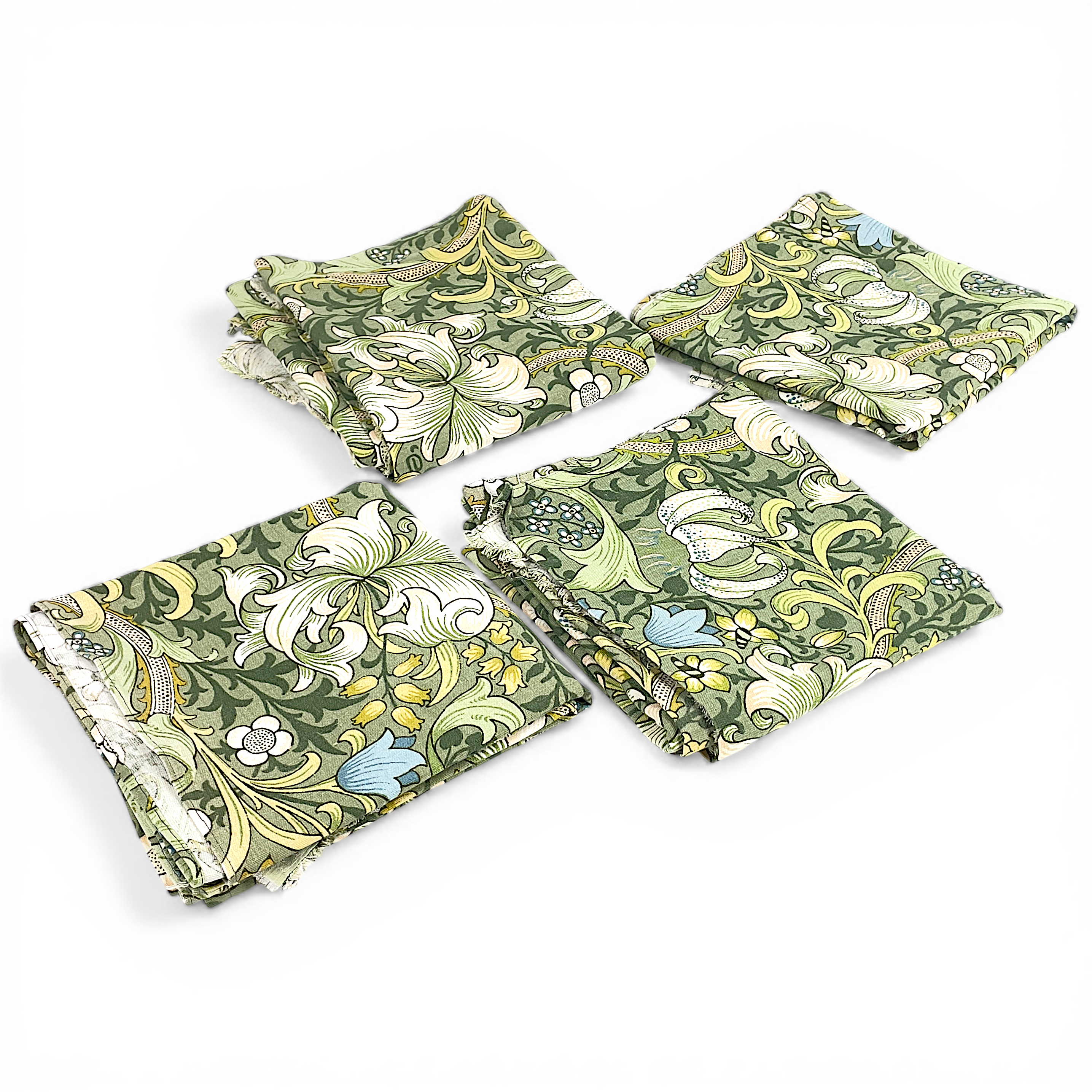 GARDINLÄNGDER, 4 st, "Golden Lily", design William Morris, Sanderson Fabrics.