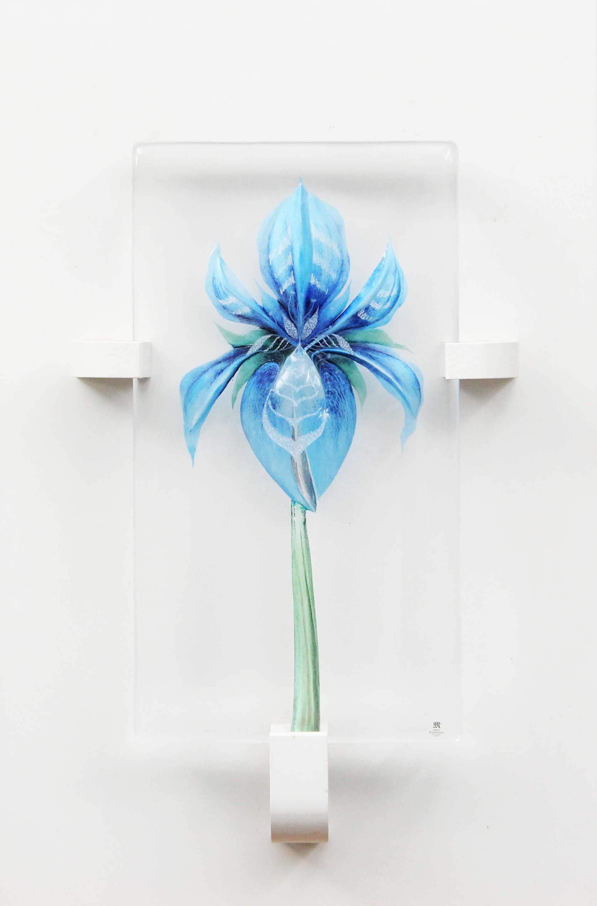 MATS JONASSON. VÄGGTAVLA, glas, Limiterad 49 ex, Målerås, signerad.