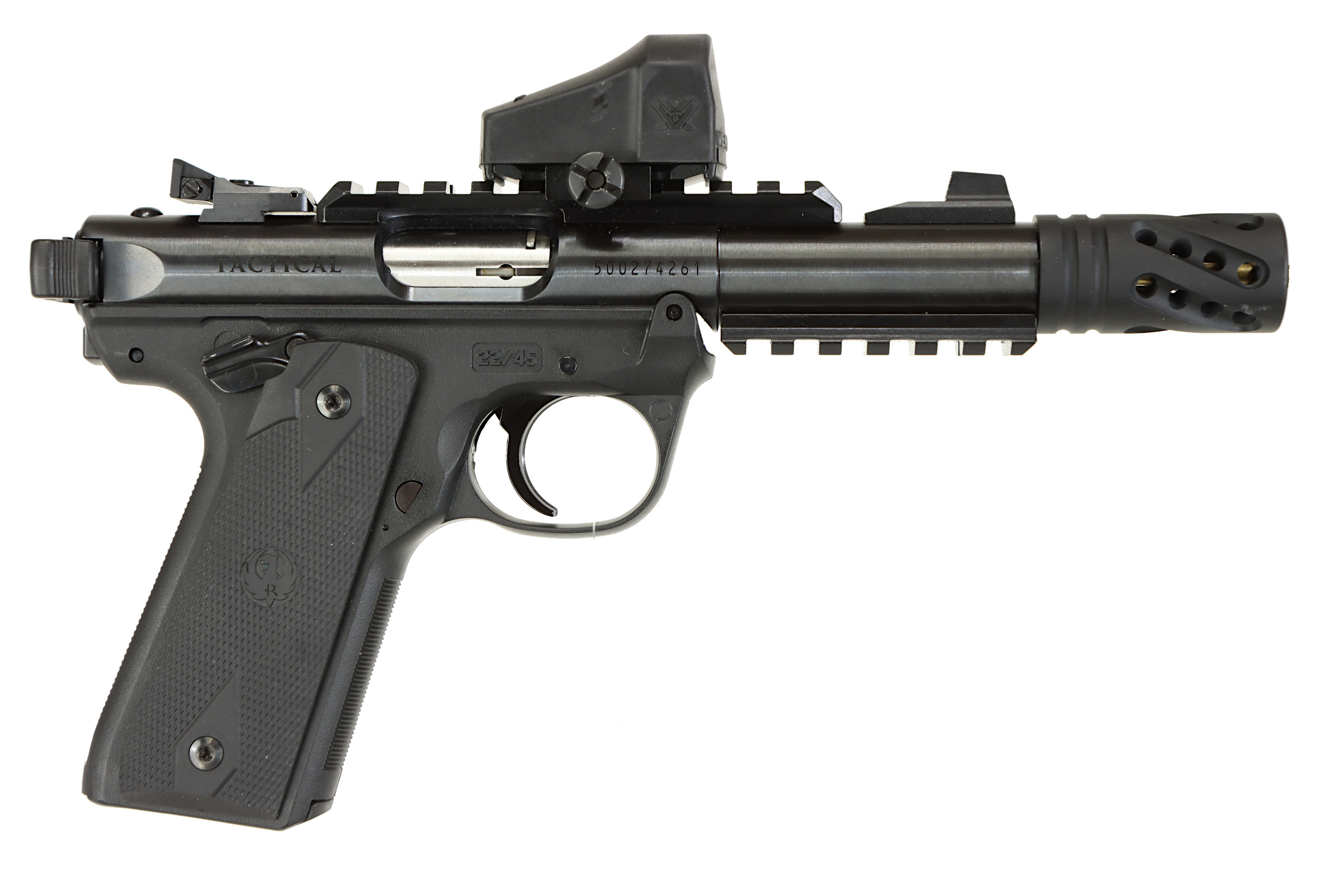 PISTOL, fabrikat Ruger, modell MK IV 22/45 Tactical, kaliber .22LR, tillv.nr 500274261, se-nr SE3320230.
