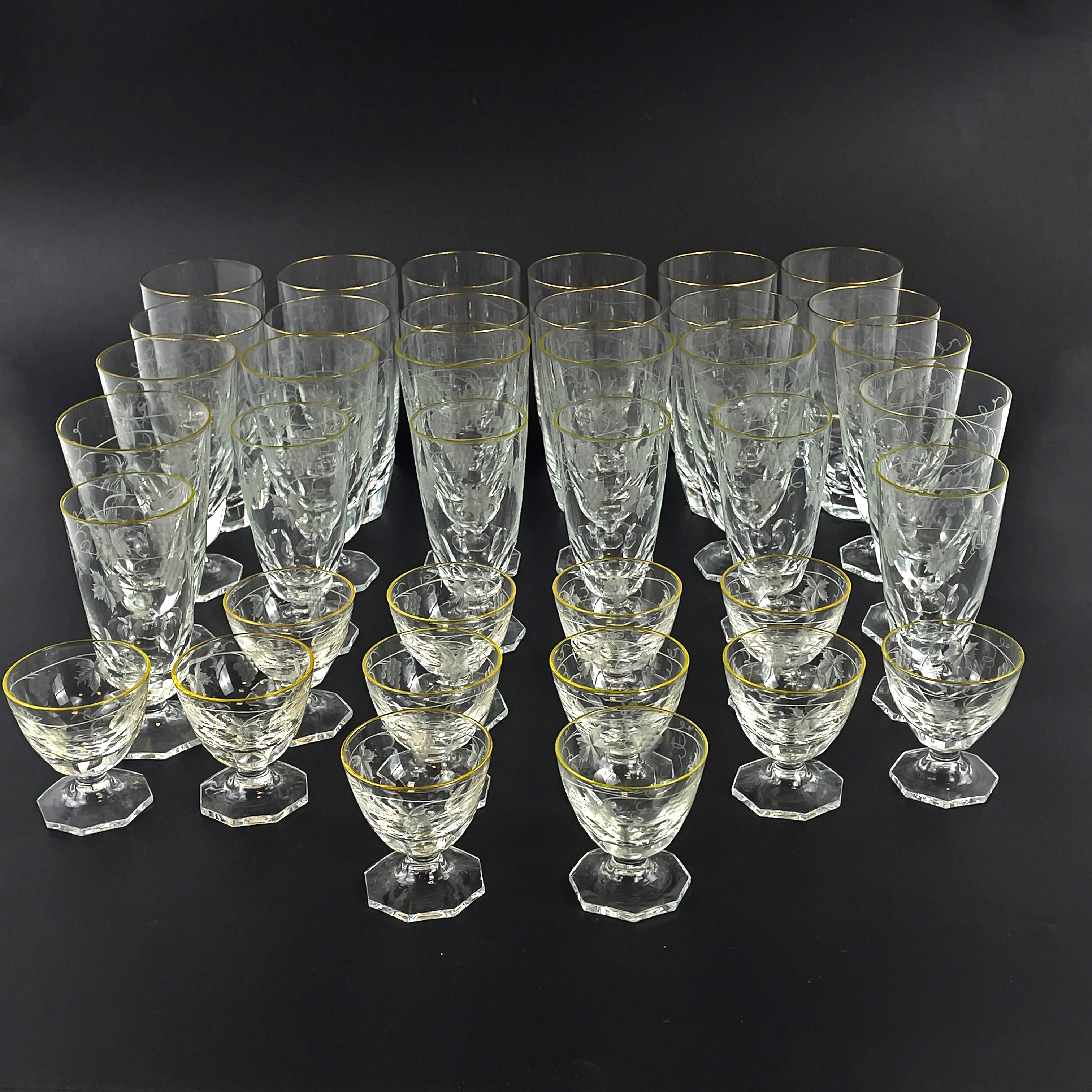 GLASSERVIS, 38 delar, möjligen Kosta, 1900-tal.