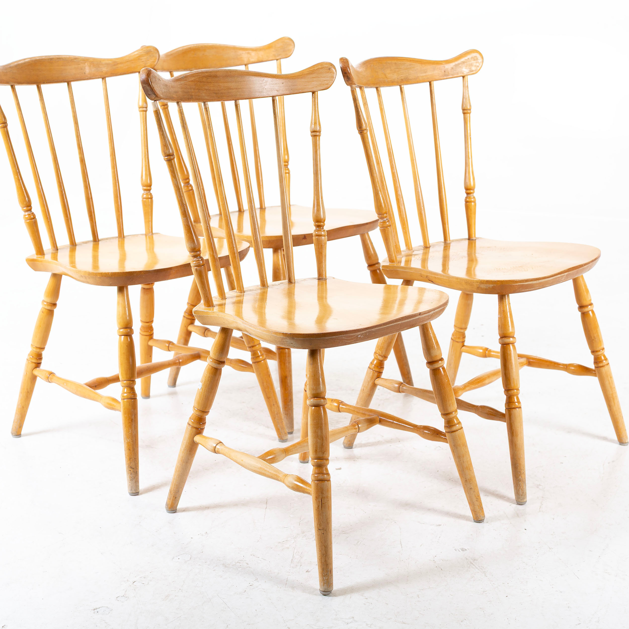 PINNSTOLAR, 4st björk, "Stocka", Stockaryd, 1900-talets andra hälft.