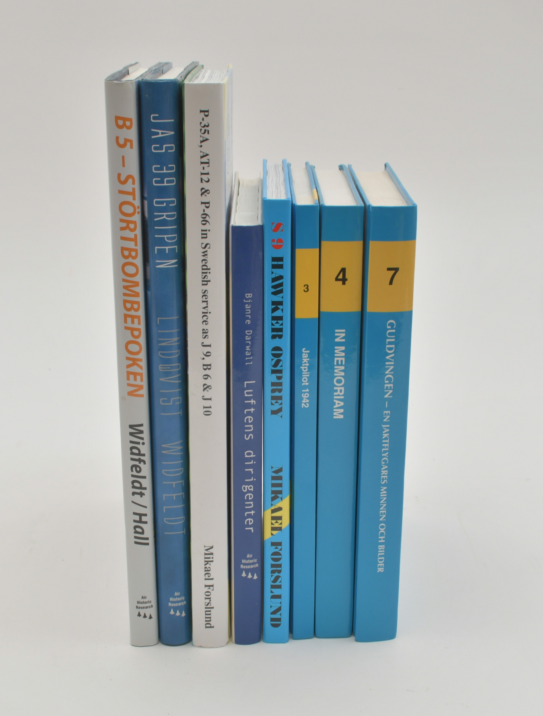 Böcker om flyg. 8 volymer.