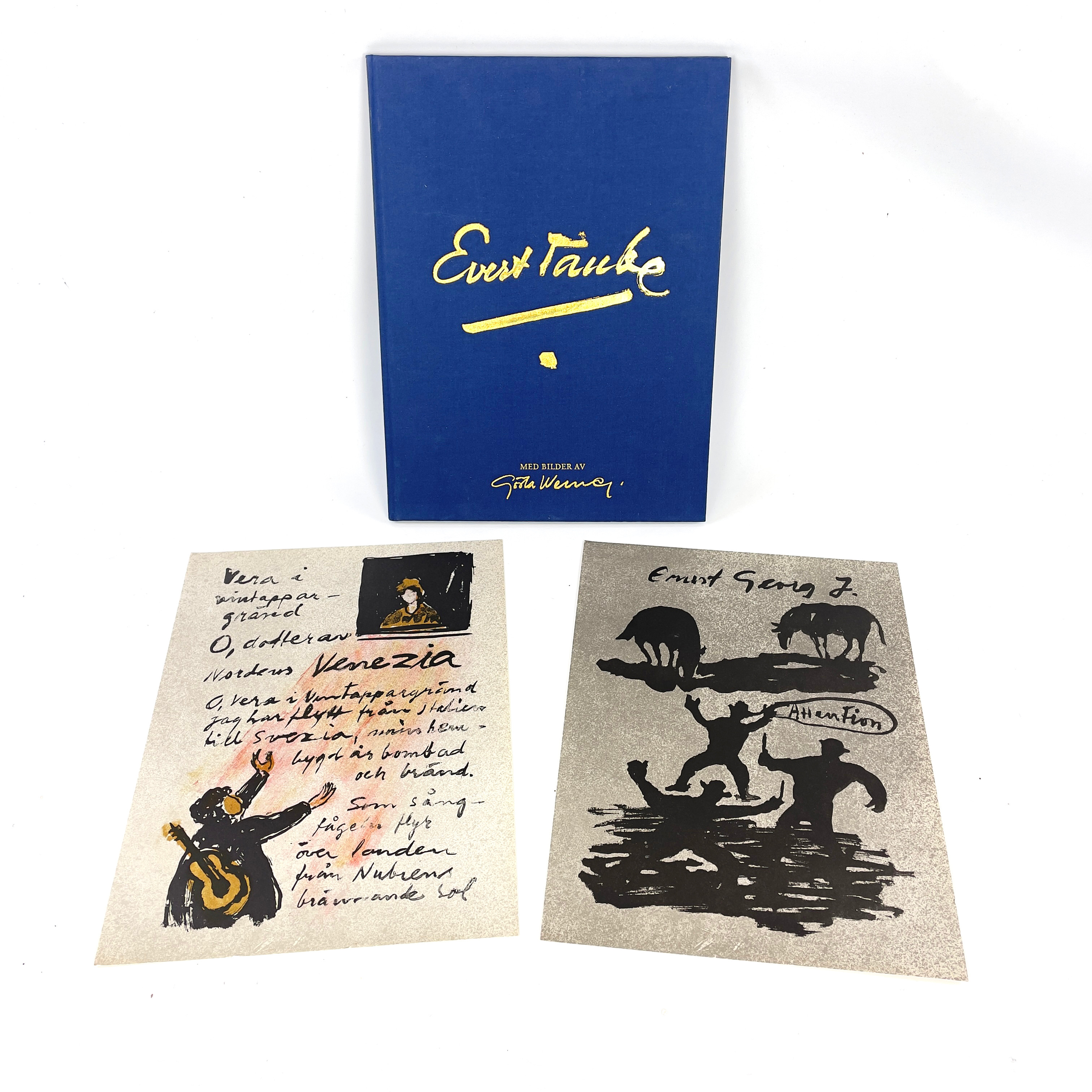 GÖSTA WERNER (1909-1989), Bok, "Evert Taube" med fotografier av Gösta Werner, Galerie Aix, Stockholm, 1989.