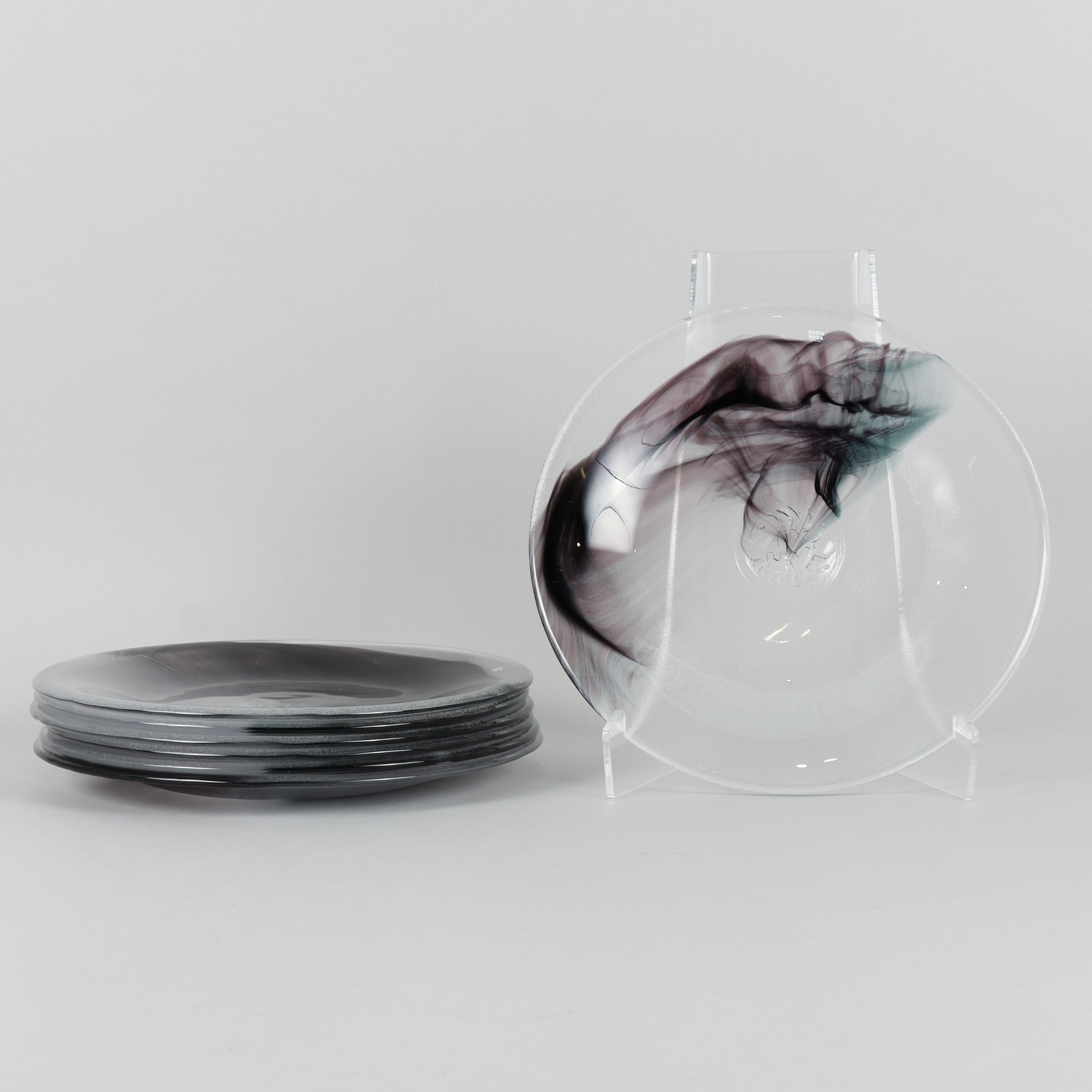 ULRICA HYDMAN-VALLIEN. MATTALLRIKAR 6 stycken, Kosta Mine.