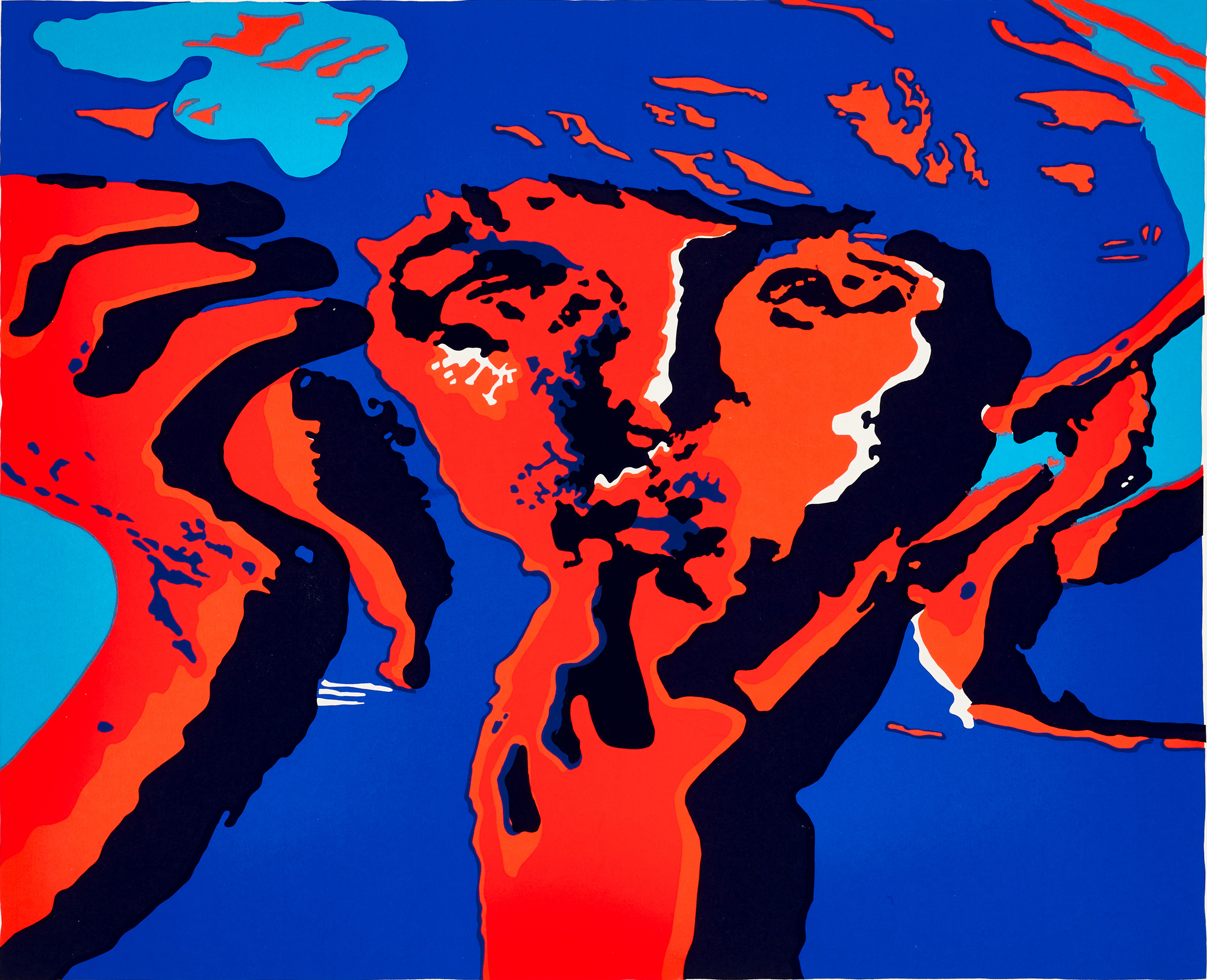 SVEN INGE HÖGLUND (1935-2008). "Paul McCartney", signerad och daterad -68, numrerad 29/300, färglitografi.