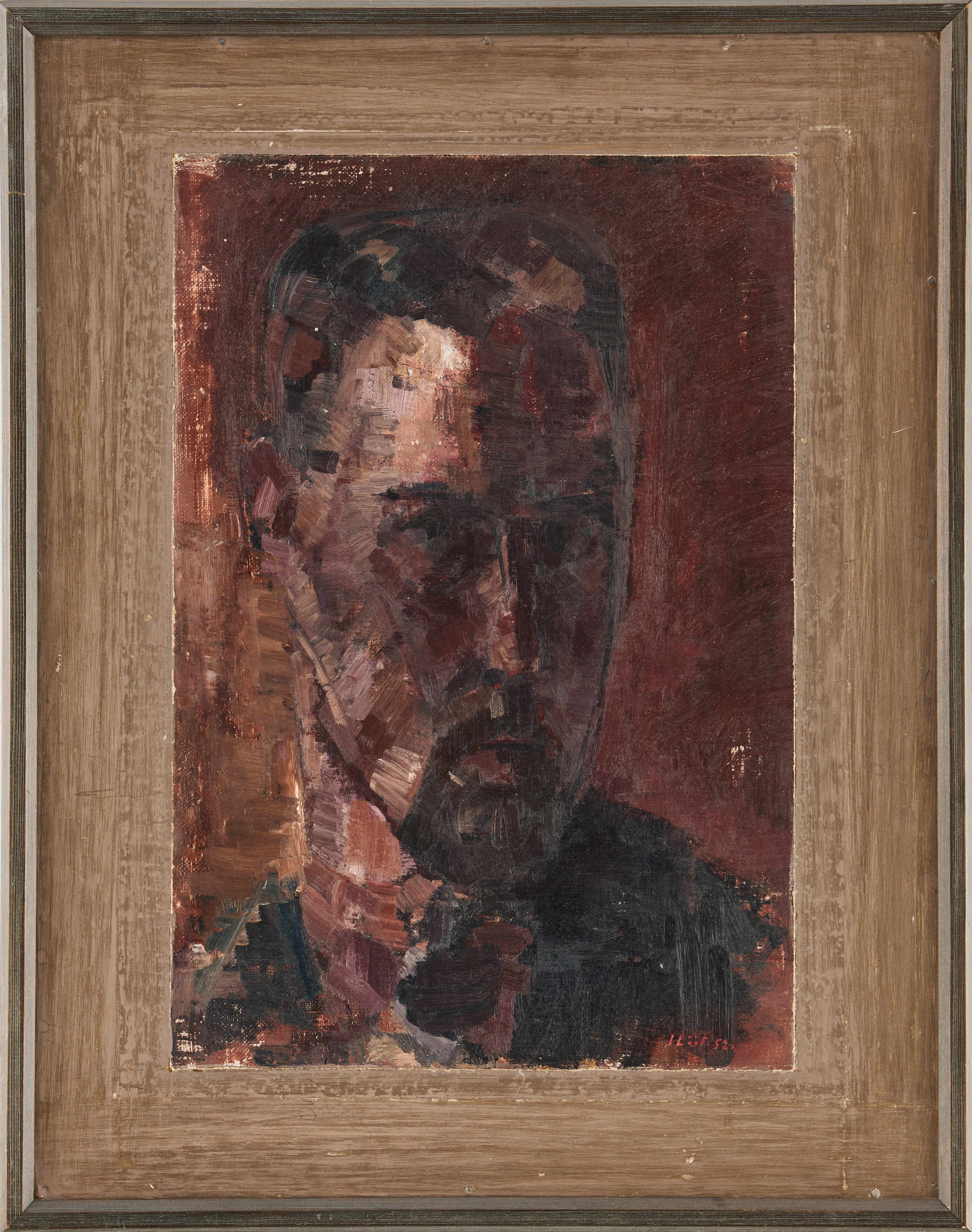 INGEMAR LÖÖF (SVERIGE, 1929-2007). Självporträtt.