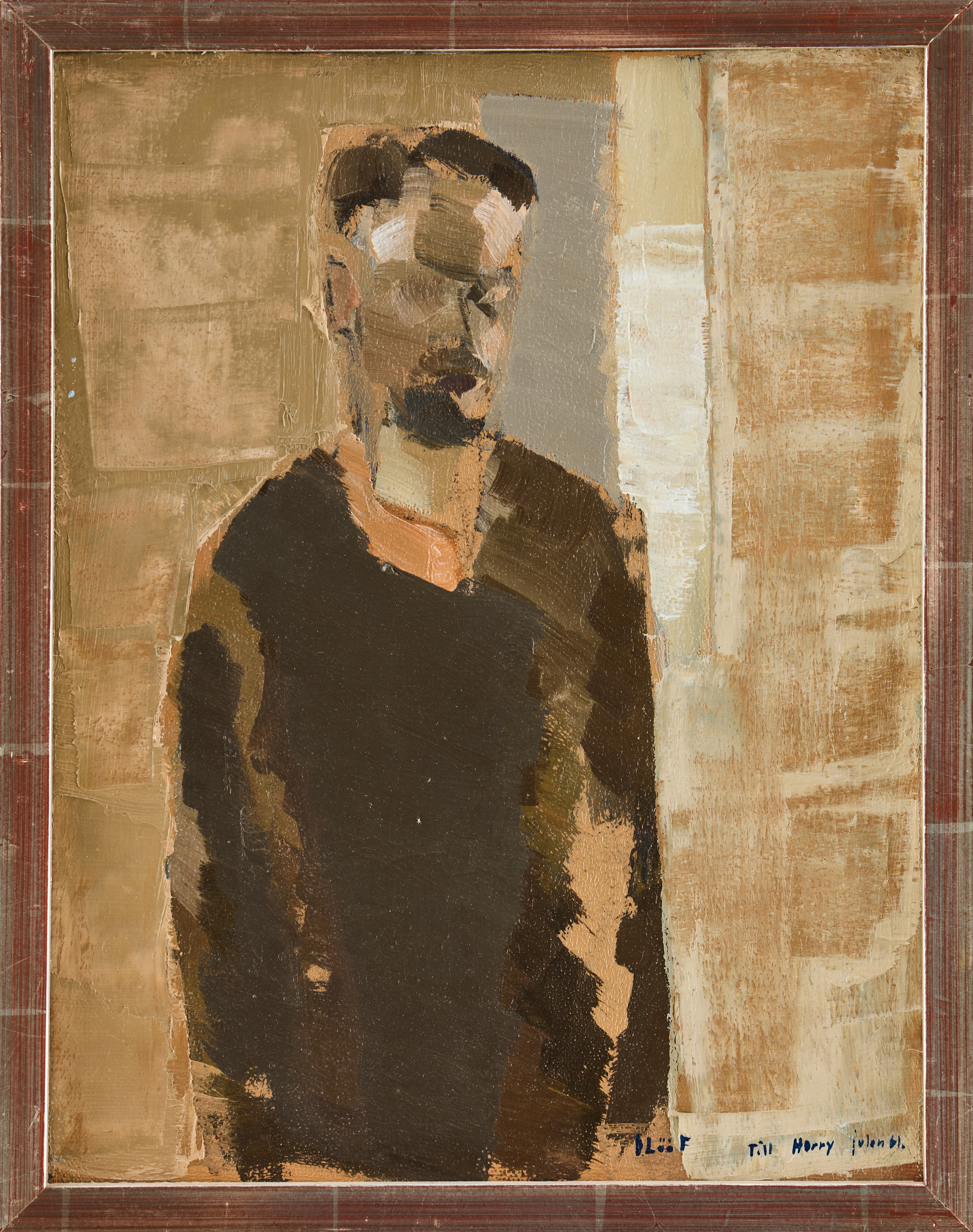 INGEMAR LÖÖF (SVERIGE, 1929-2007). Självporträtt.