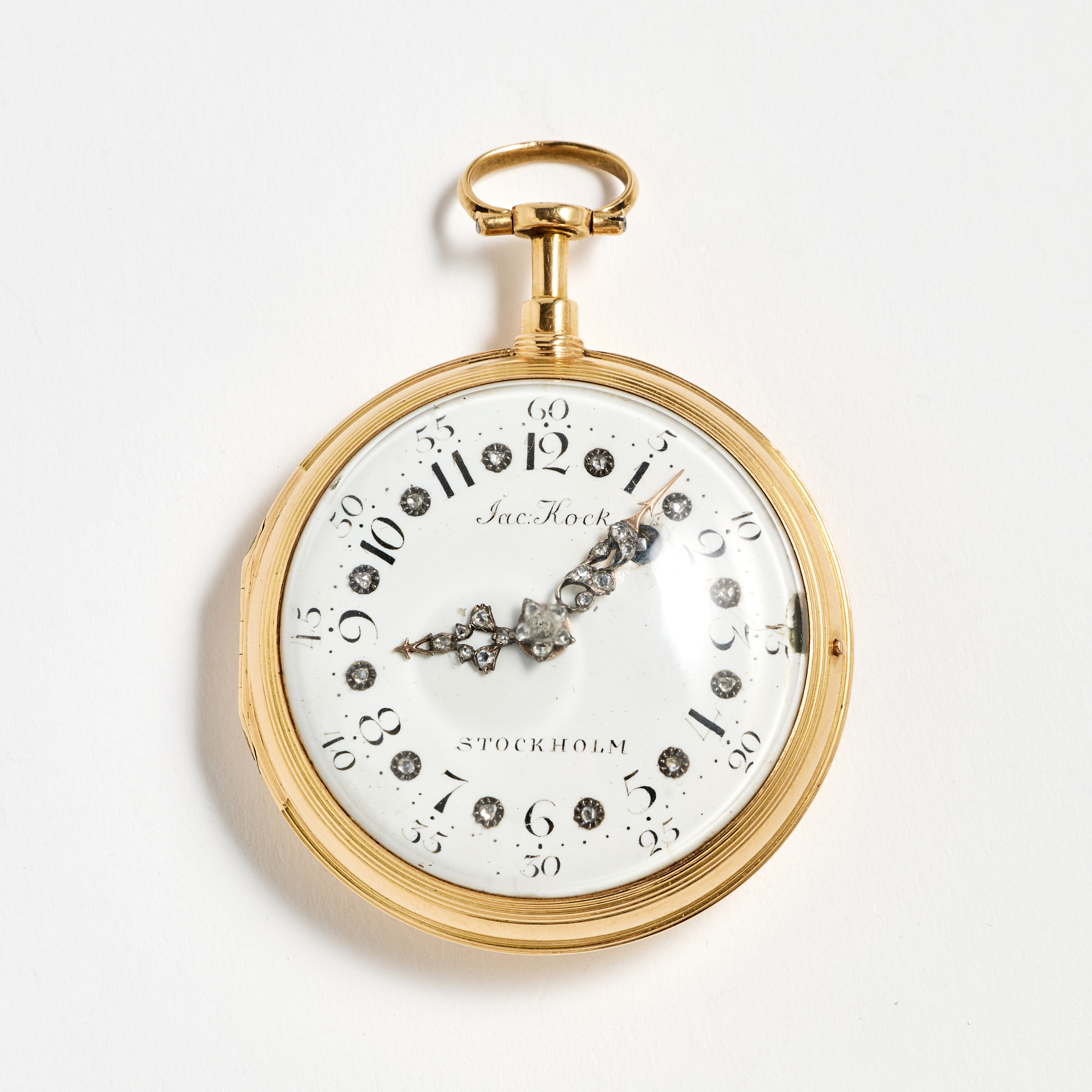 JACOB KOCK (1737-1805), Stockholm, fickur, 48 mm, 18K guld, ca 1783.