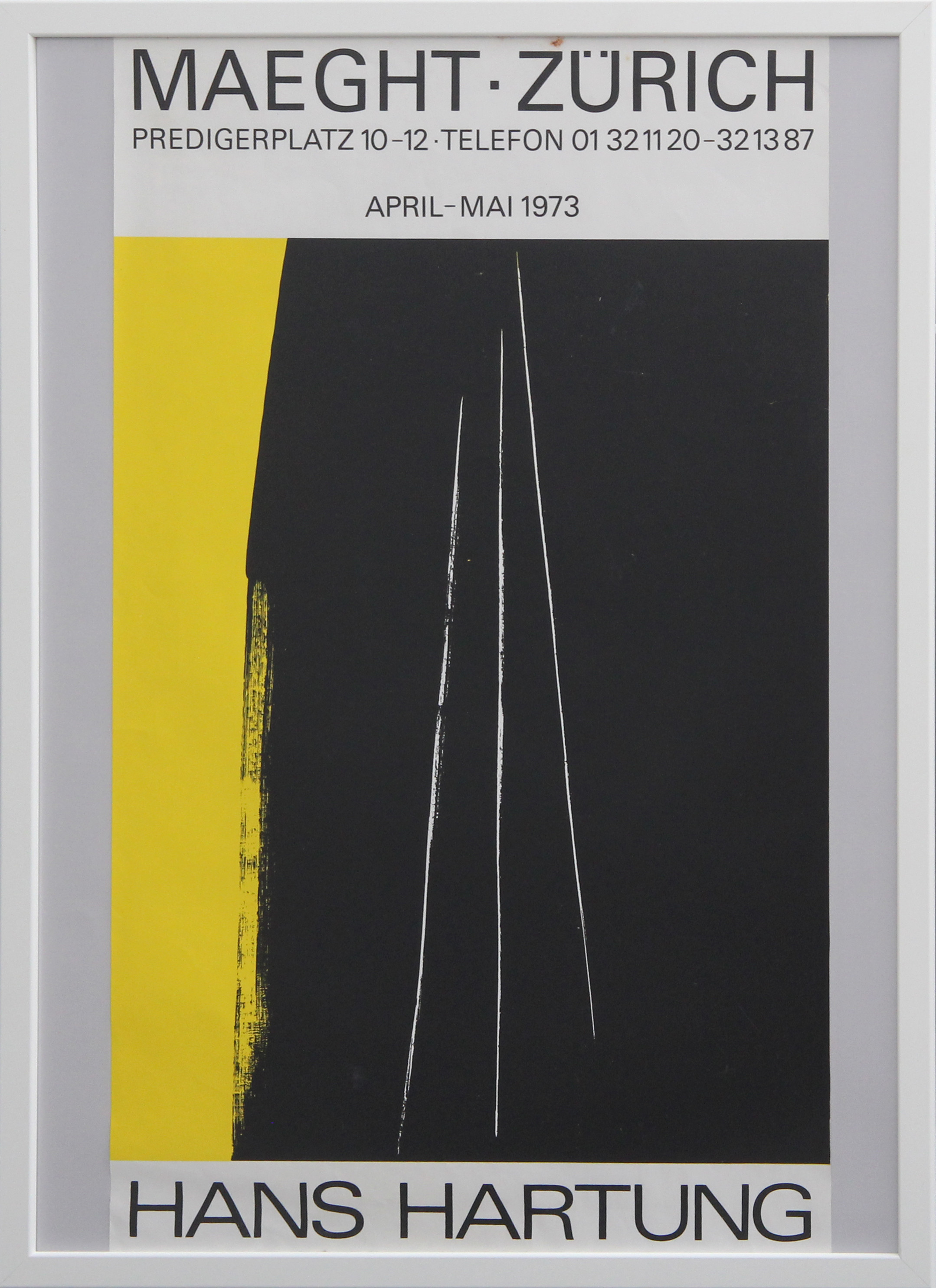 HANS HARTUNG (1904-1989) AFFISCH, Maeght, Zürich, 1973.