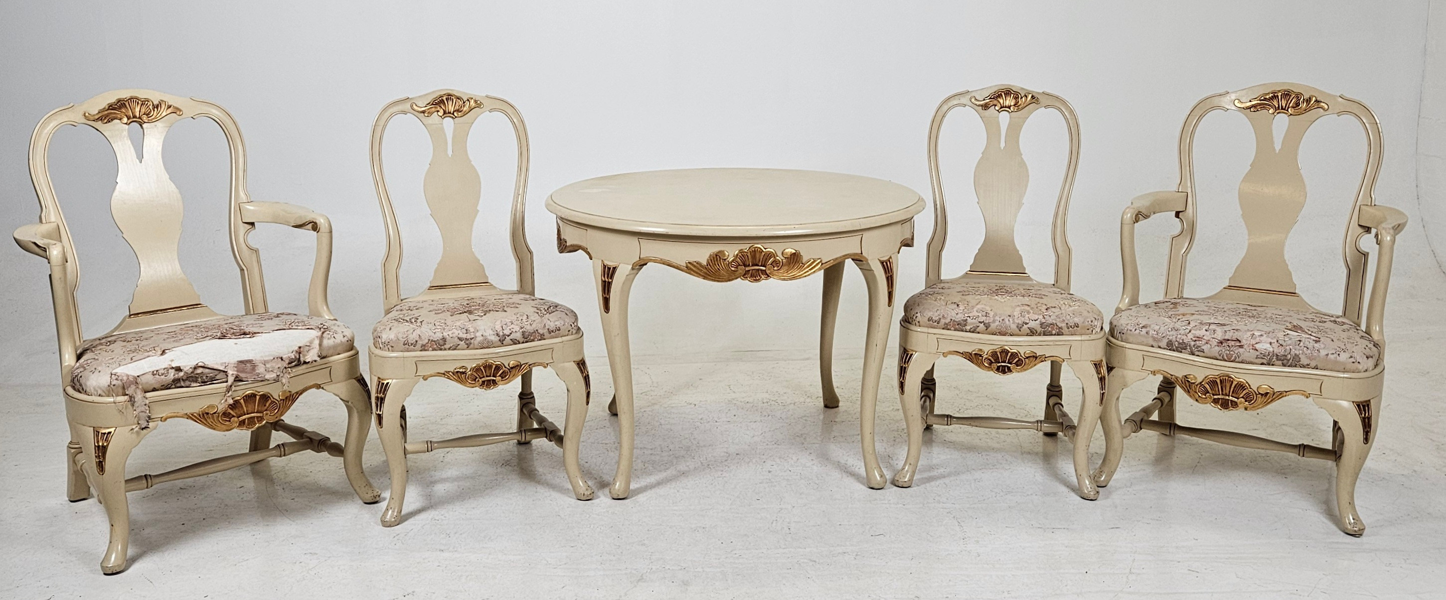 SITTGRUPP, 5 delar, rokokostil, 1900-talets första hälft.