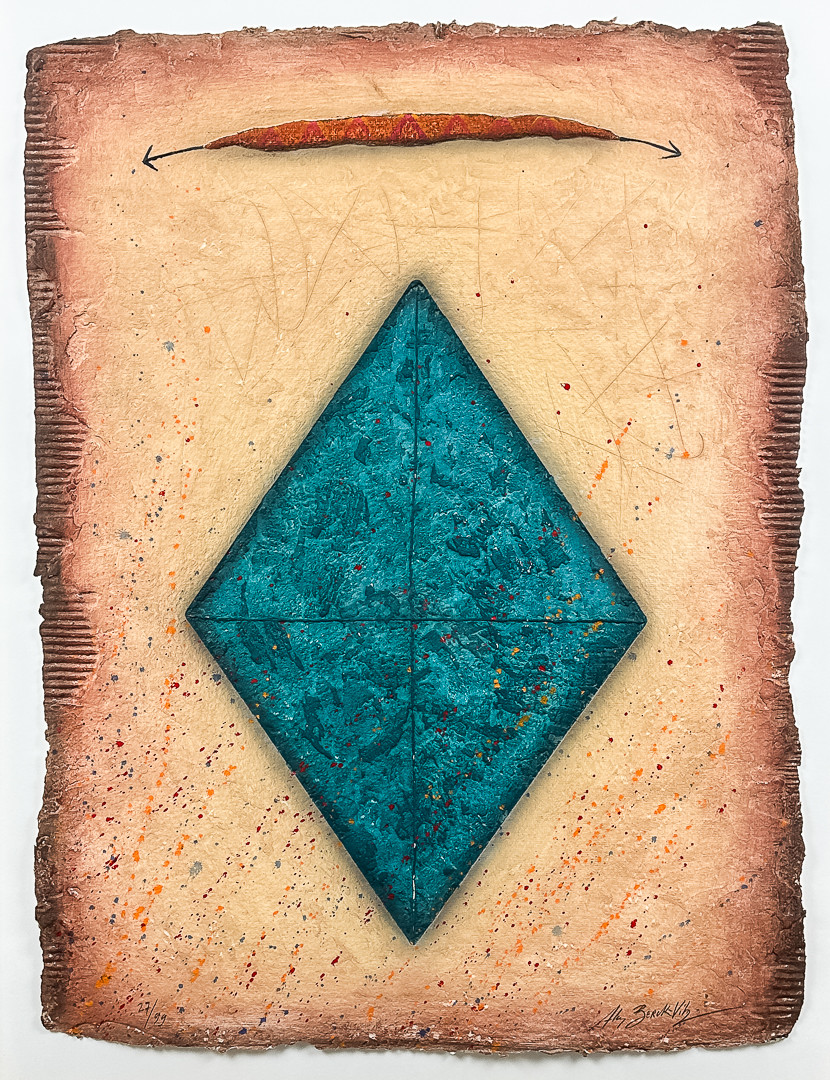 ALAIN BERCK-VITZ. CARBORUNDUMETSNING, "Abstrakt Komposition", signerad, numrerad.